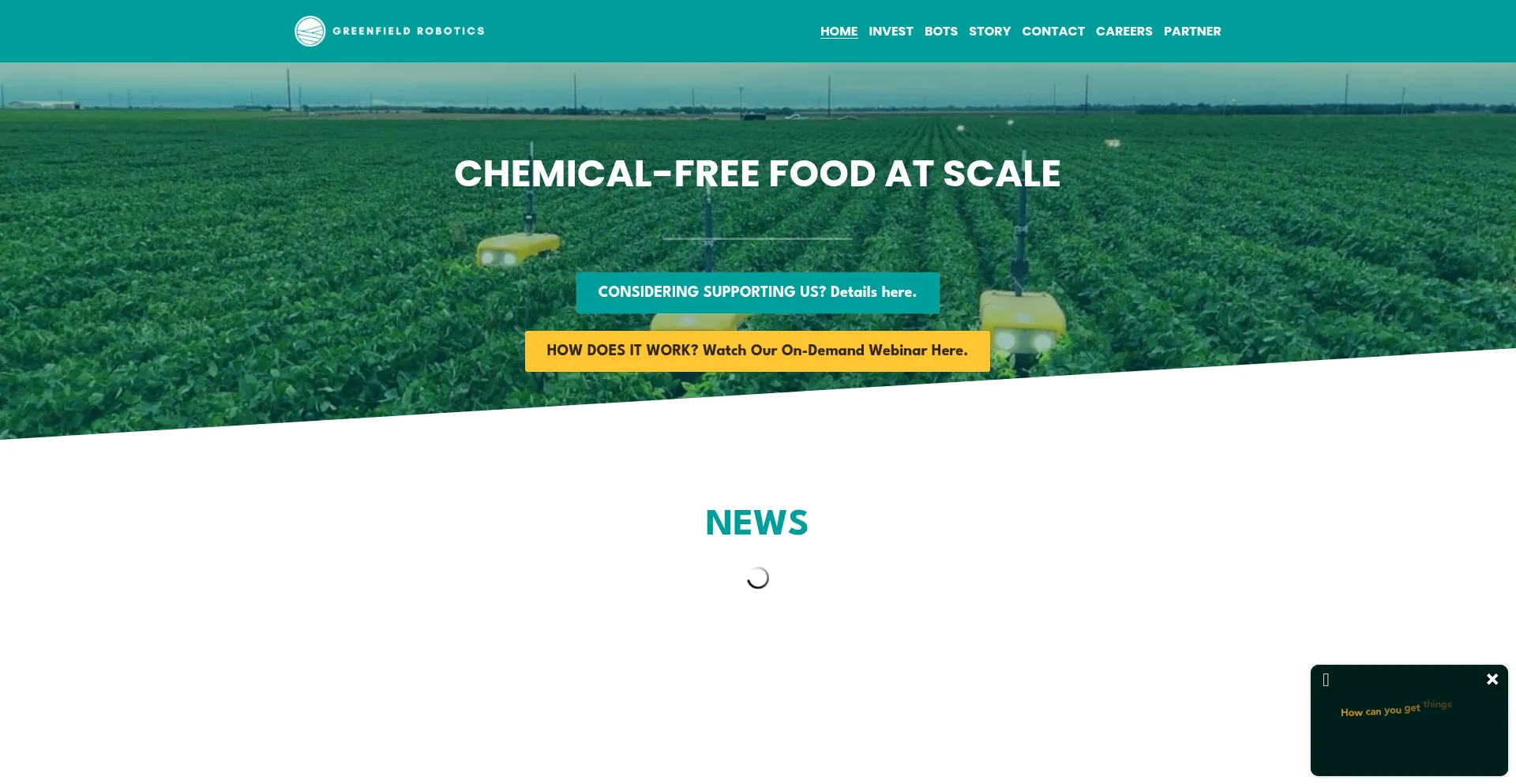 Website screenshot of Greenfieldincorporated.com