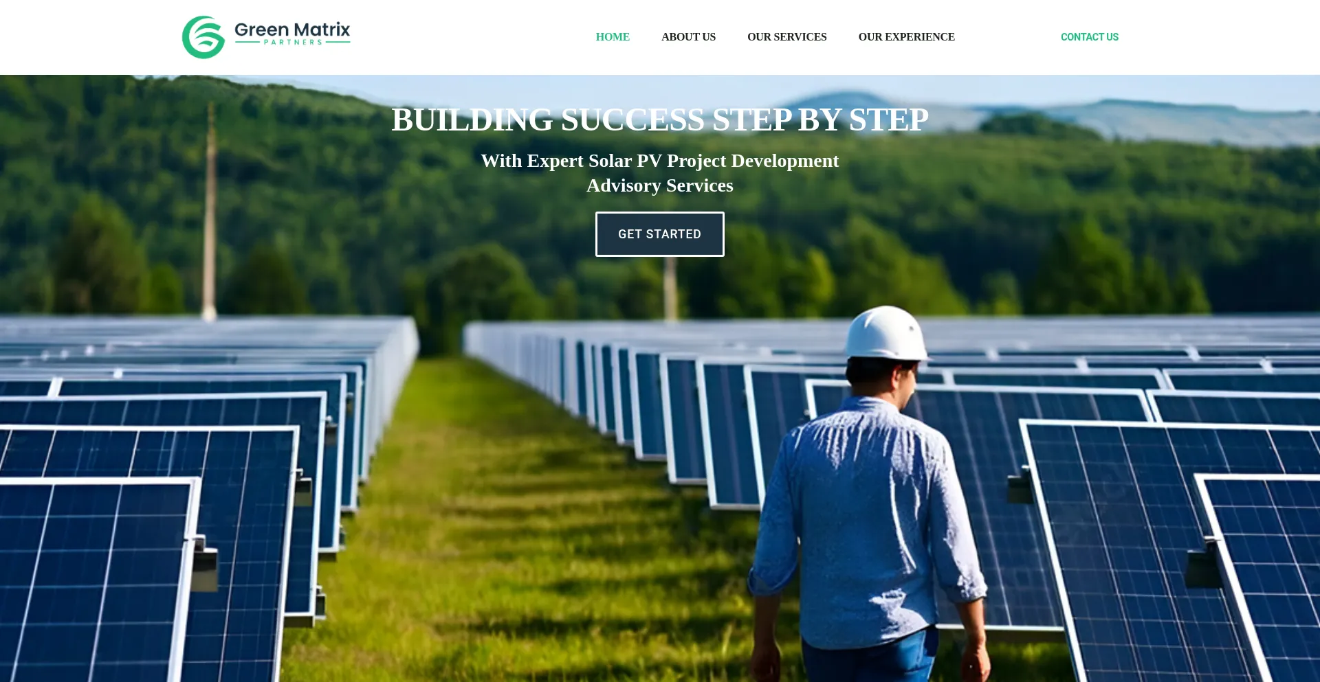 Website screenshot of Greenmatrixpartners.com