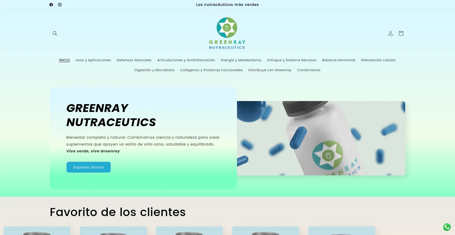 Website screenshot of Greenray.com.mx