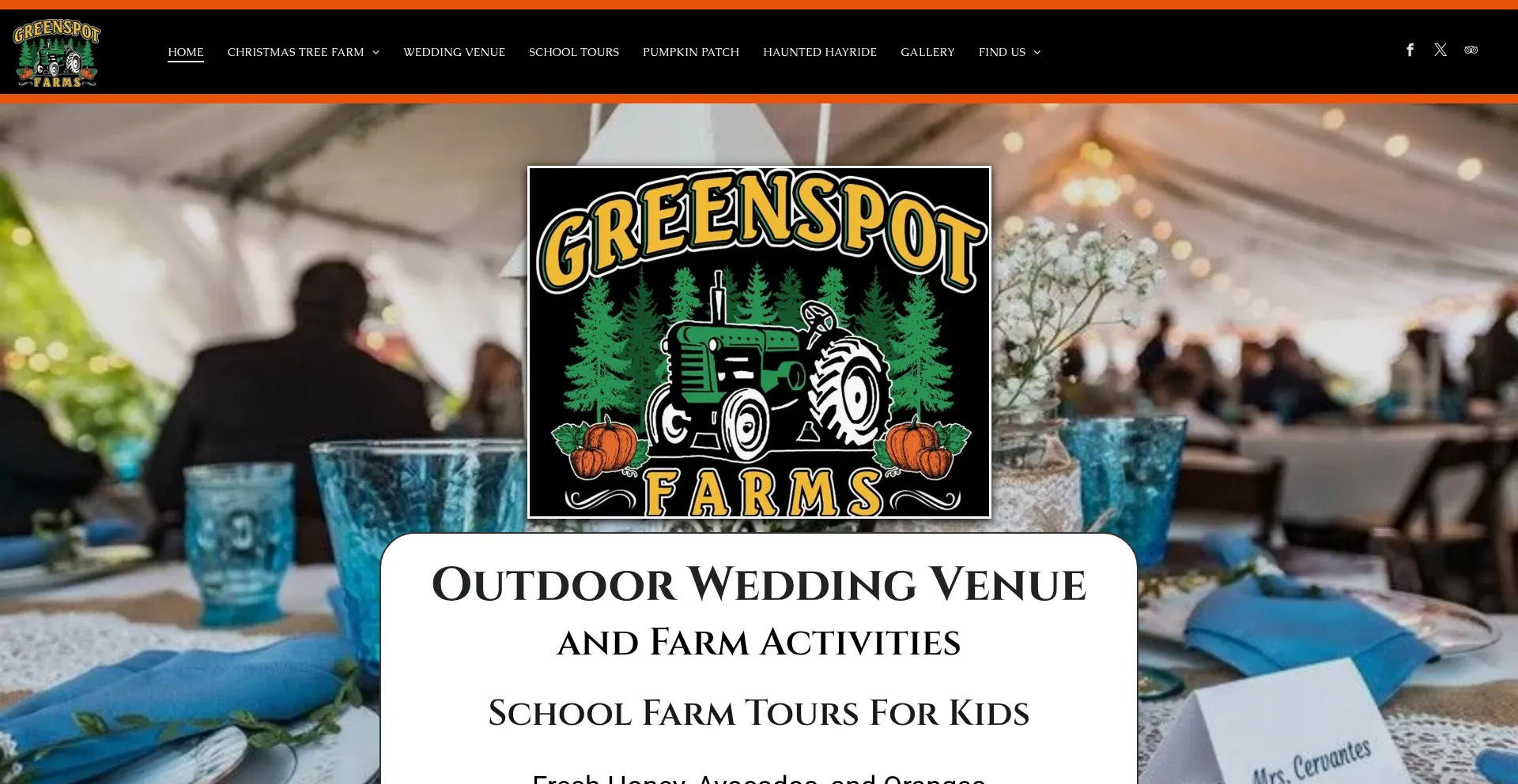 Website screenshot of Greenspotfarms.com