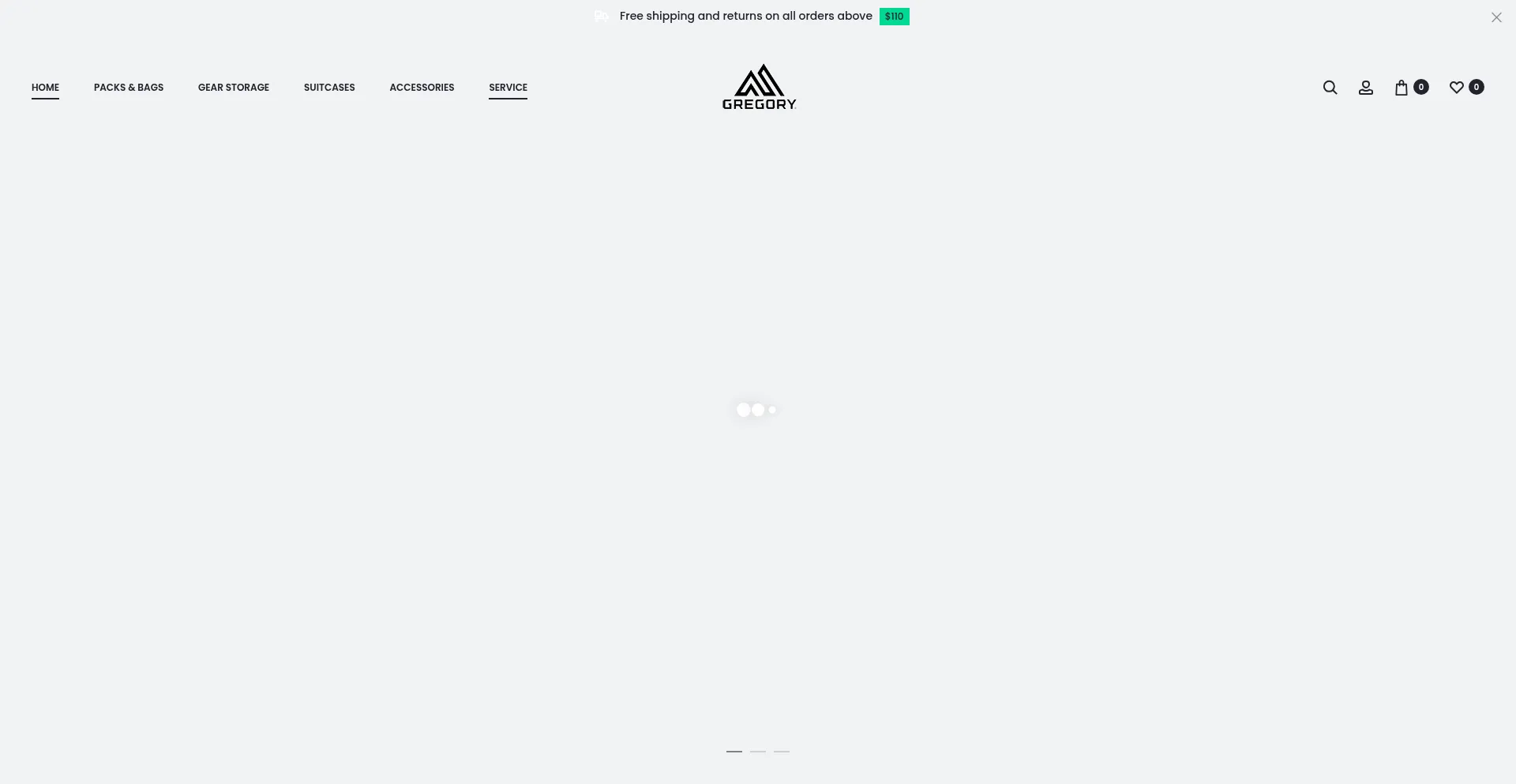 Website screenshot of Gregoryaustralias.com