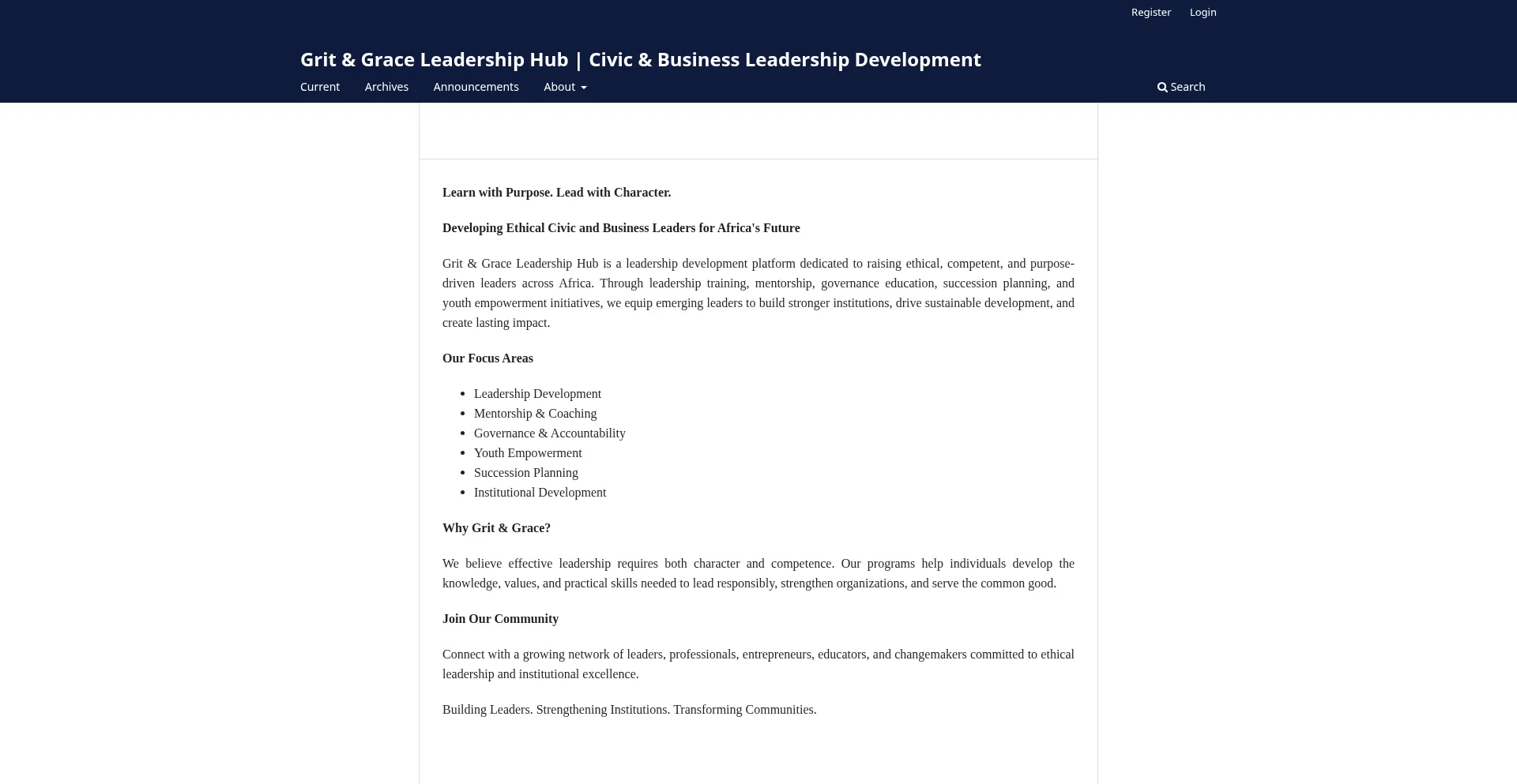 Gritngraceleadership.com