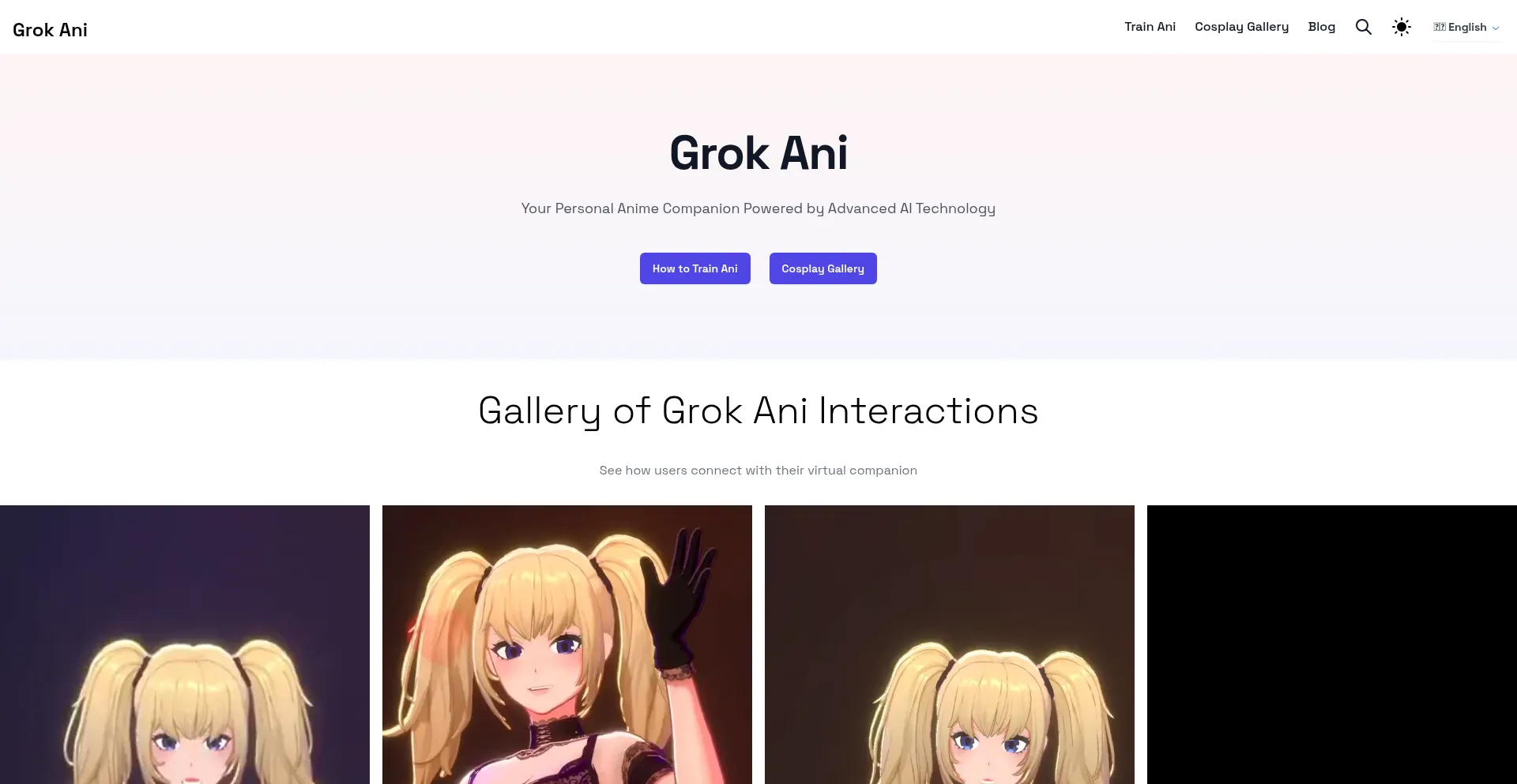 Website screenshot of Grokani.org