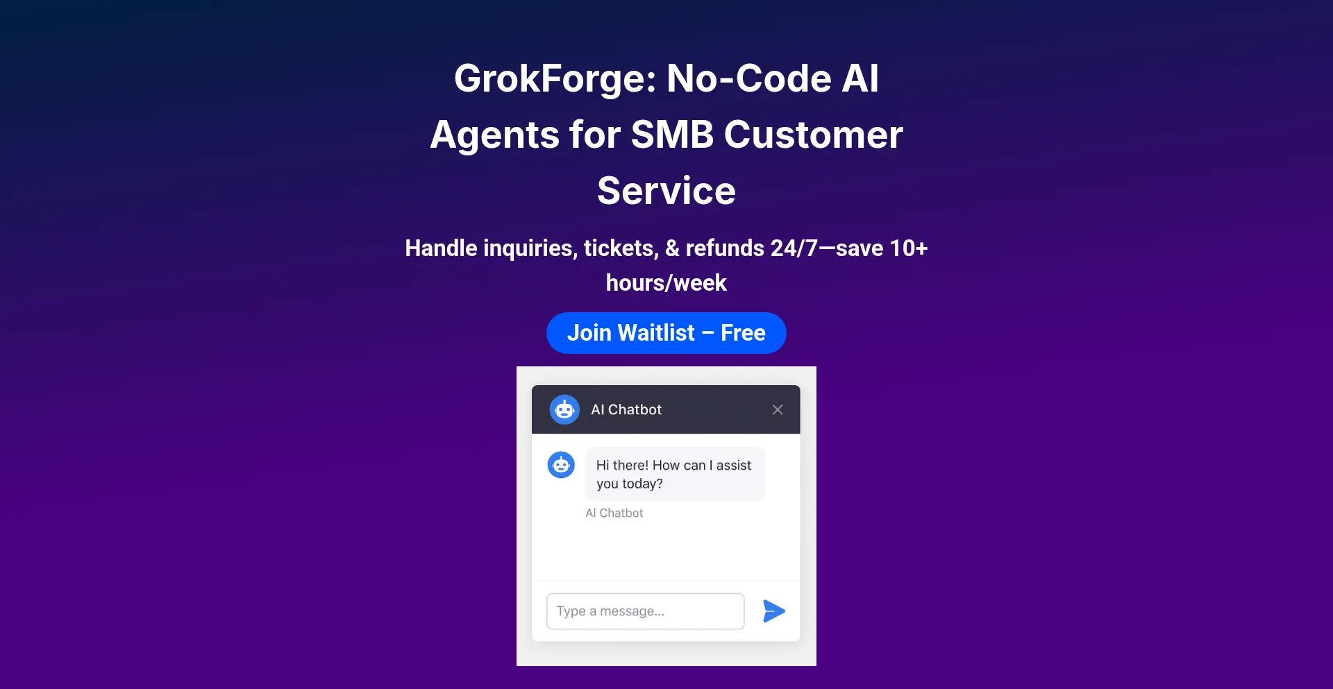 Website screenshot of Grokforge.io