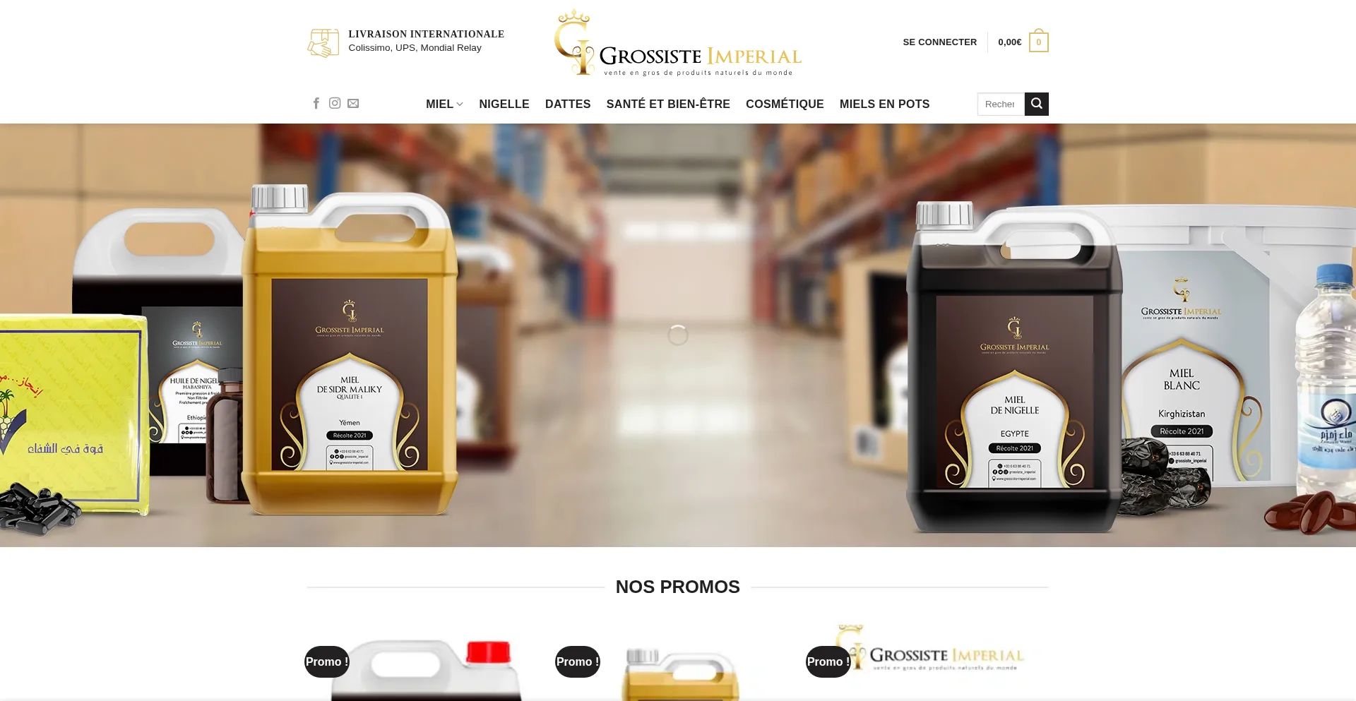 Website screenshot of Grossiste-imperial.com