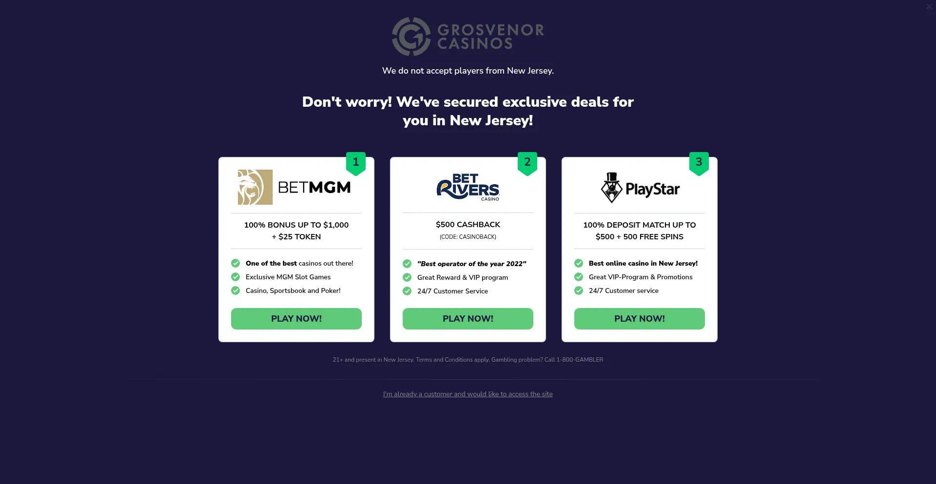 Grosvenorcasino.com 安全可靠吗？