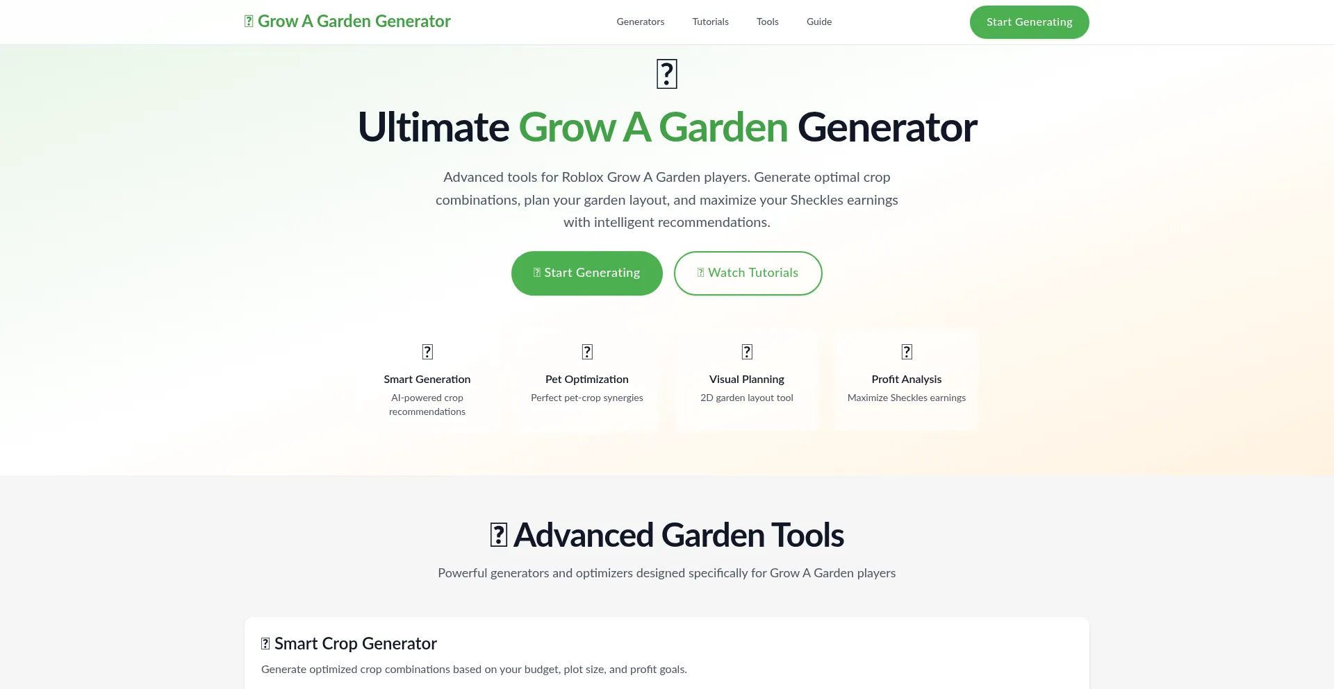 Growagardengenerator.app Screenshot