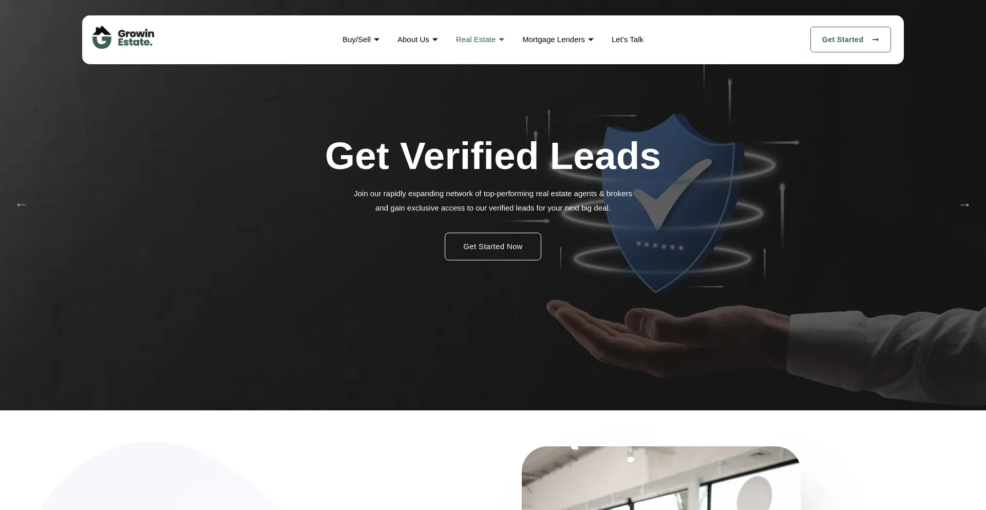 Website screenshot of Growinestate.com