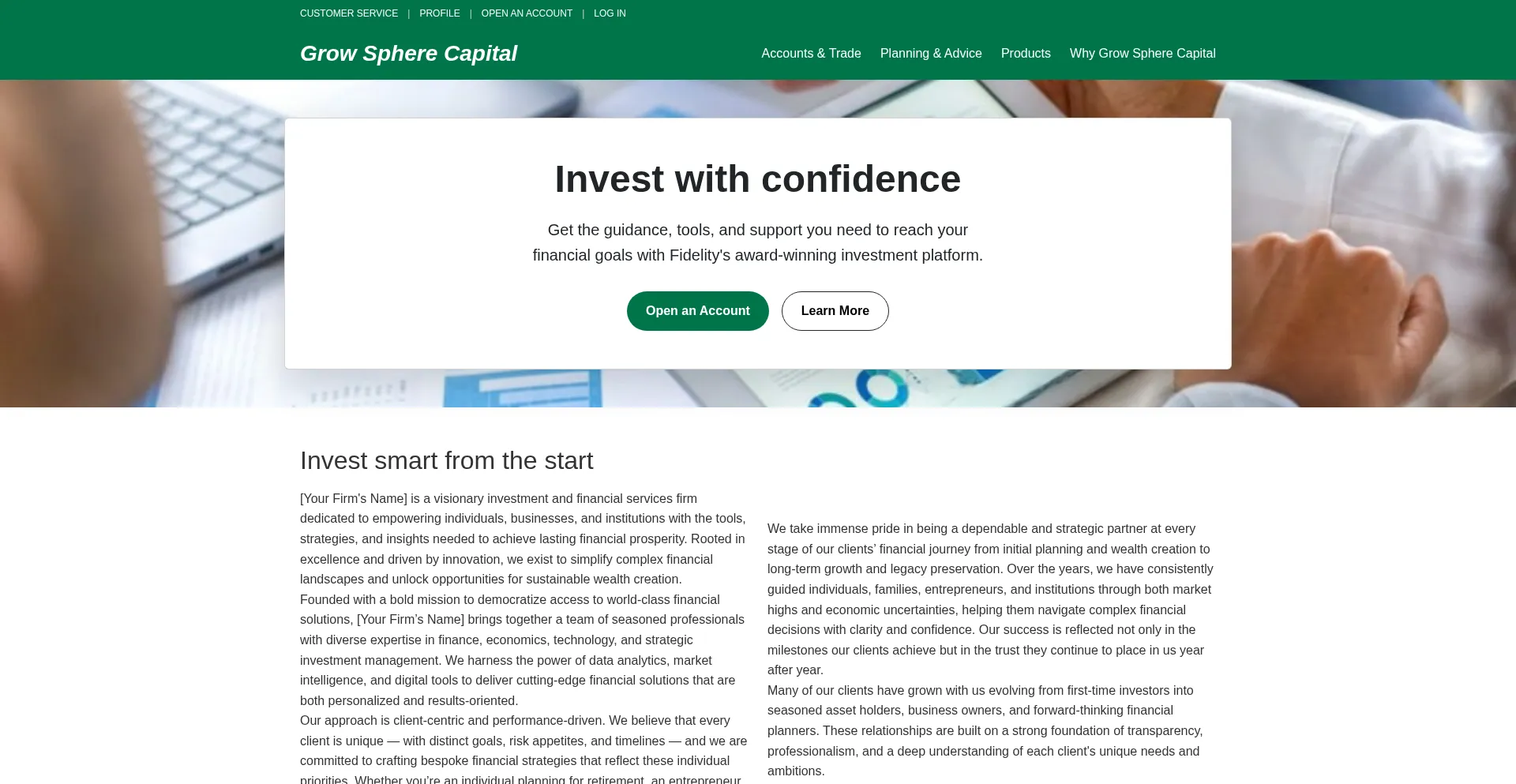 Website screenshot of Growspherecapital.com