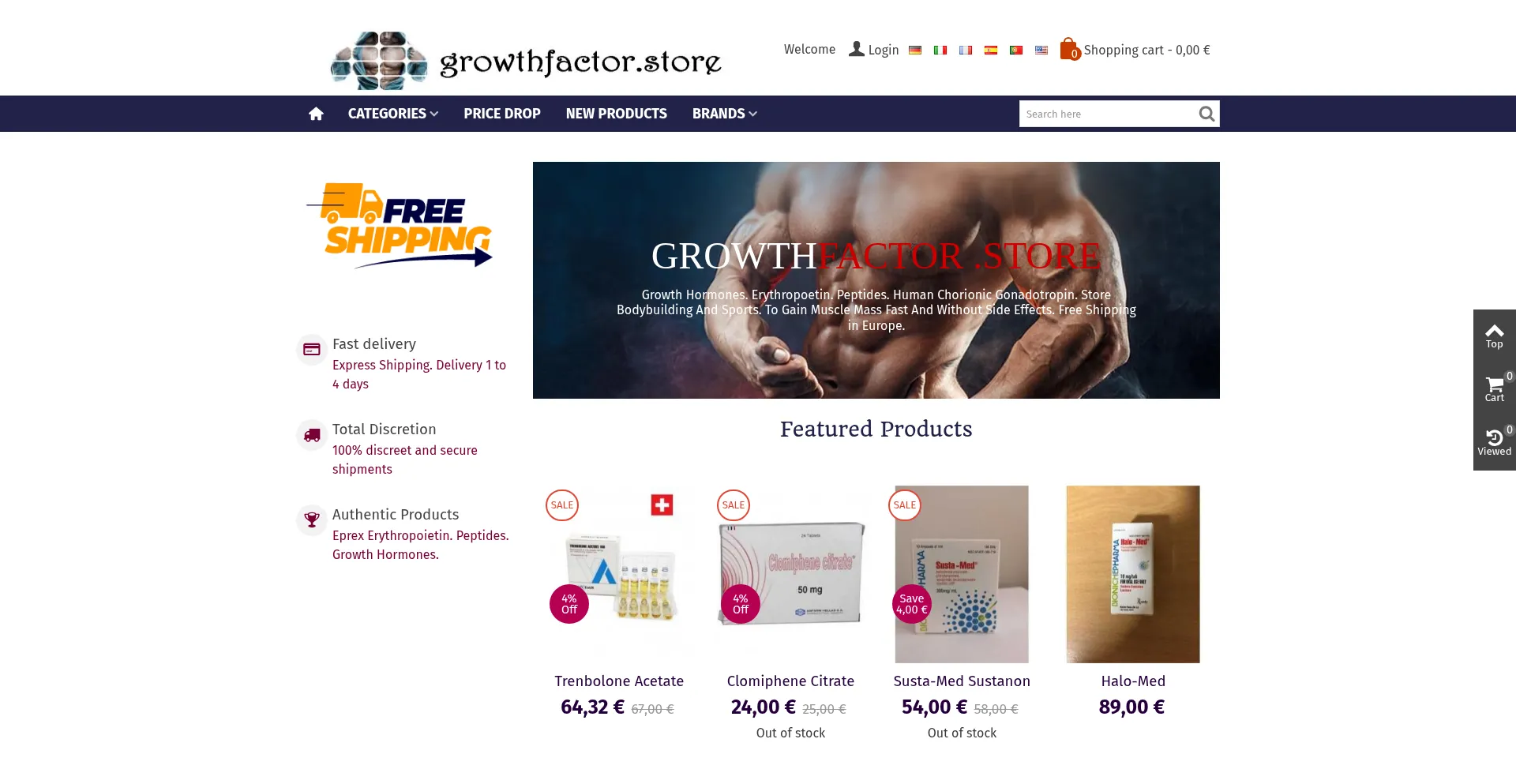 Website screenshot of Growthfactor.store