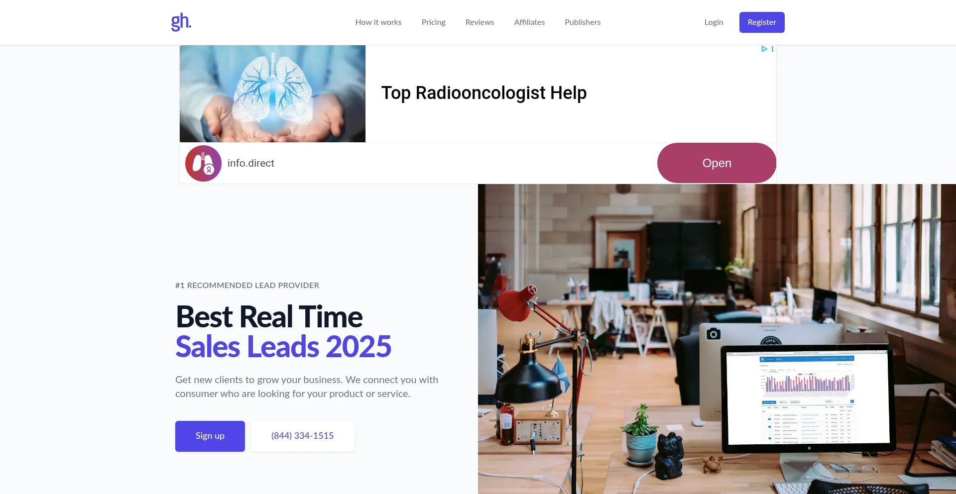 Website screenshot of Growthhub.com