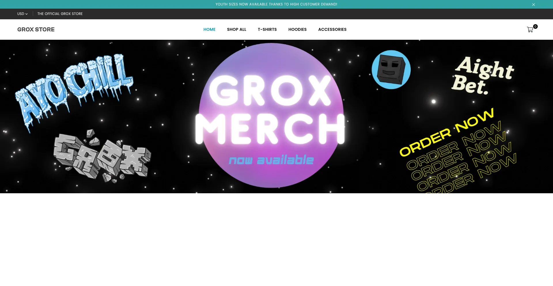 Website screenshot of Grox.store