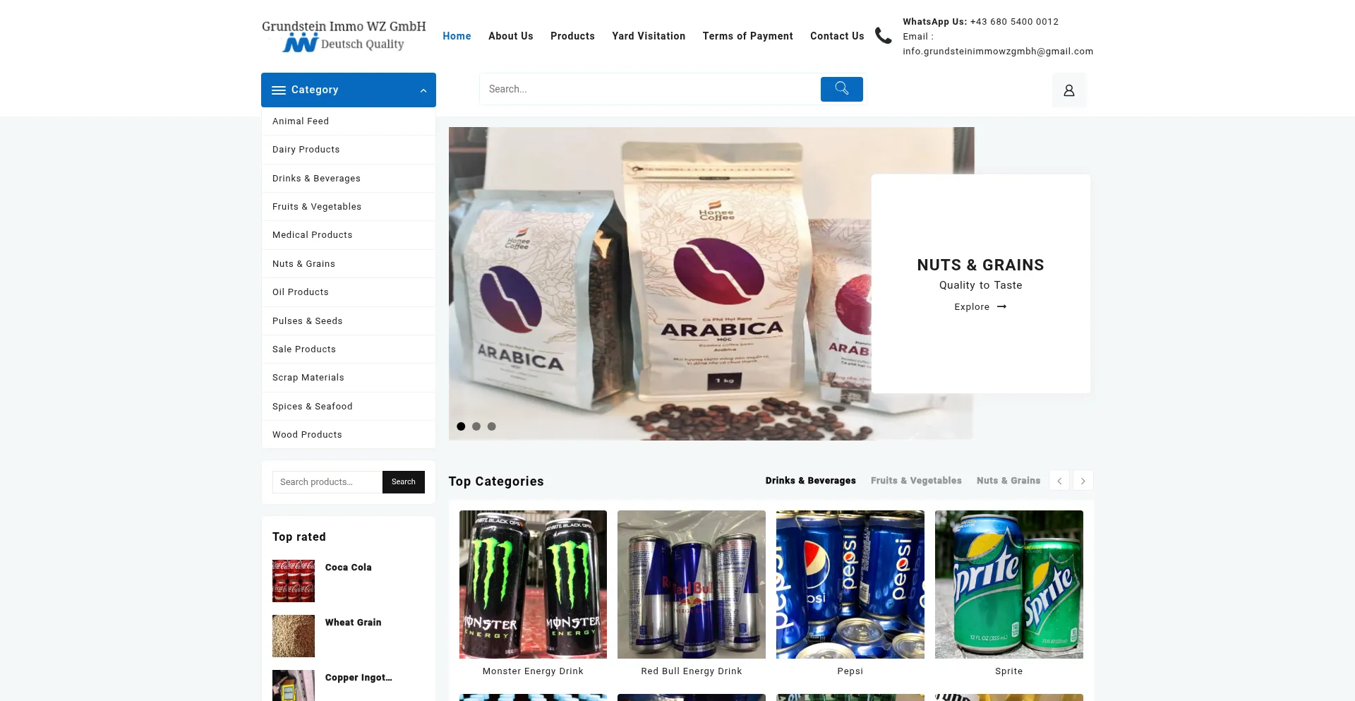 Grundsteinimmowzgmbh.com Screenshot