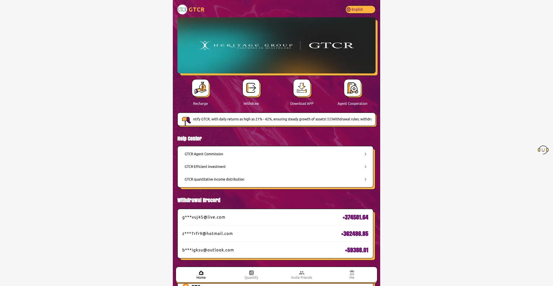 Website screenshot of Gtgtcr.com