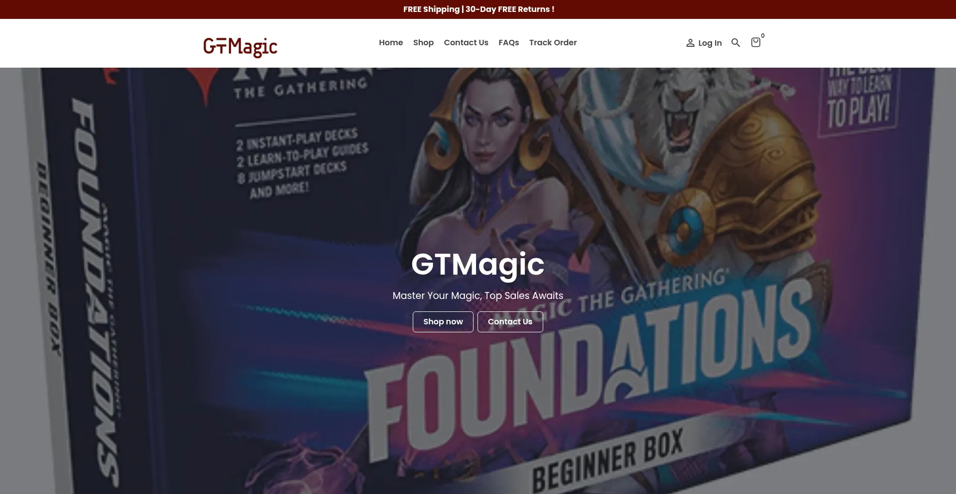Website screenshot of Gtmagic.shop