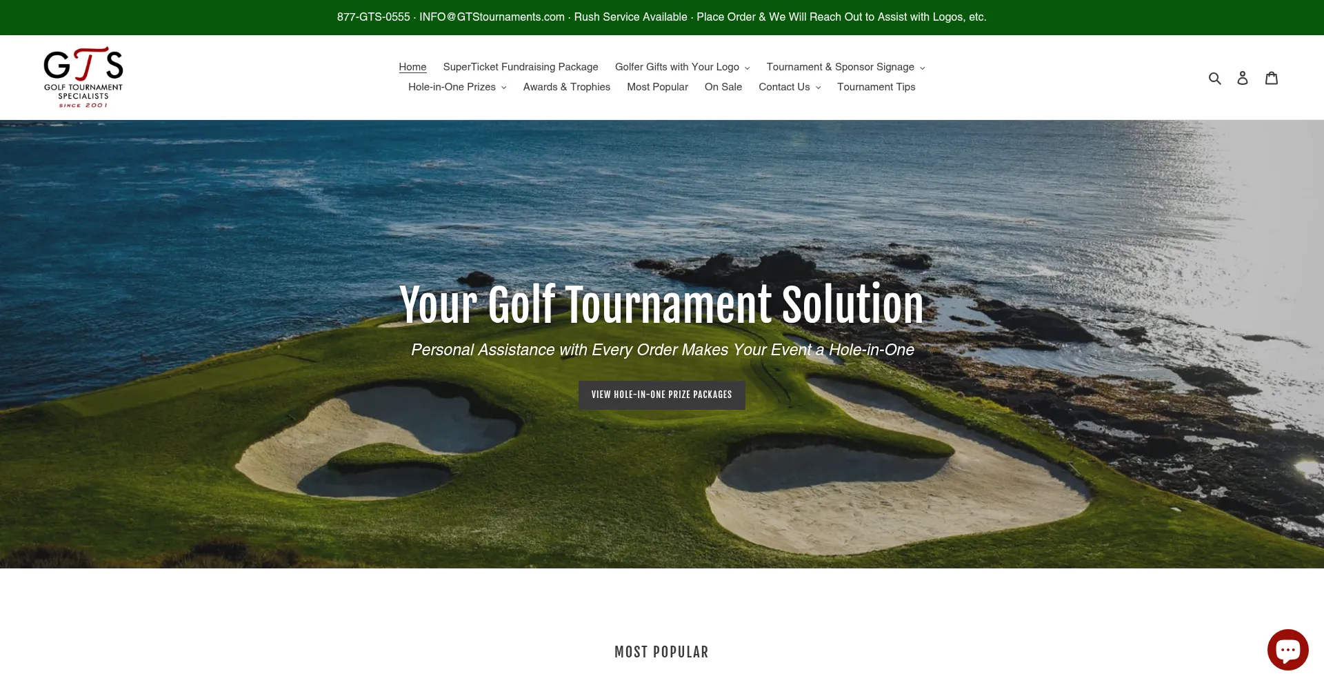 Website screenshot of Gtstournaments.com