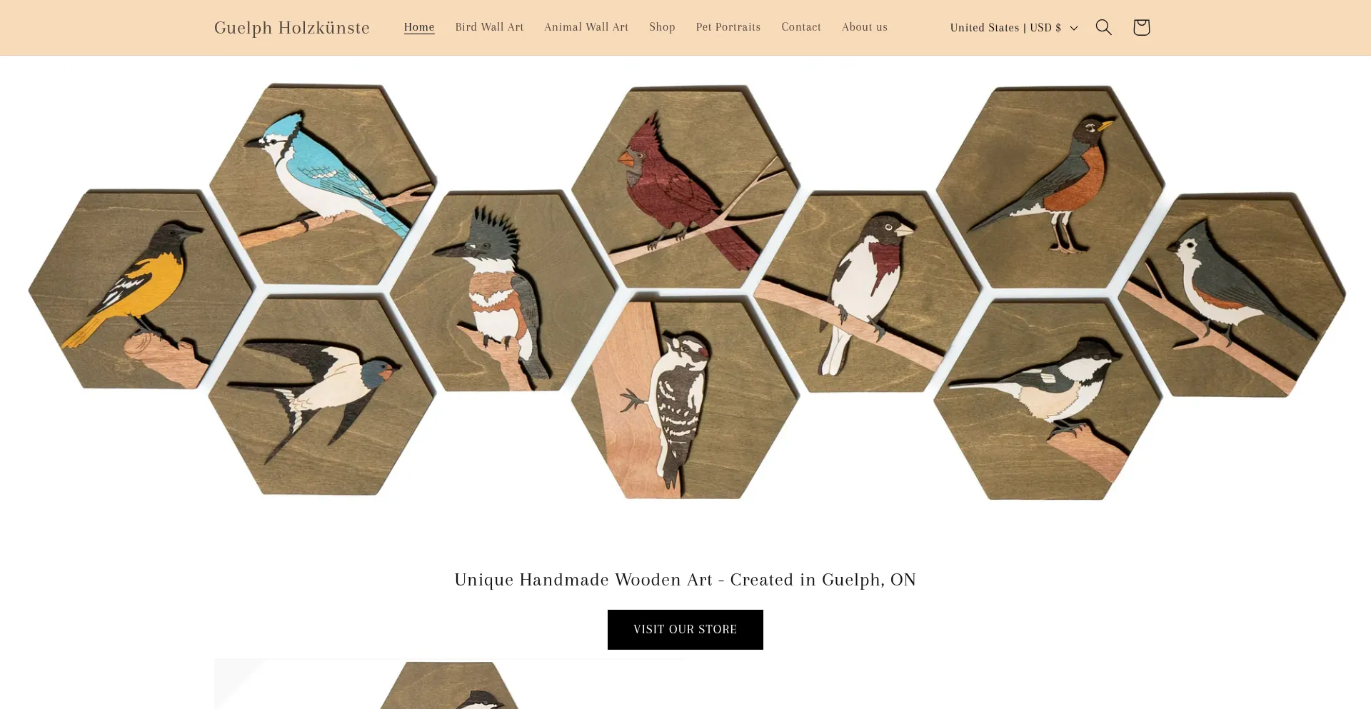 Website screenshot of Guelphholz.com