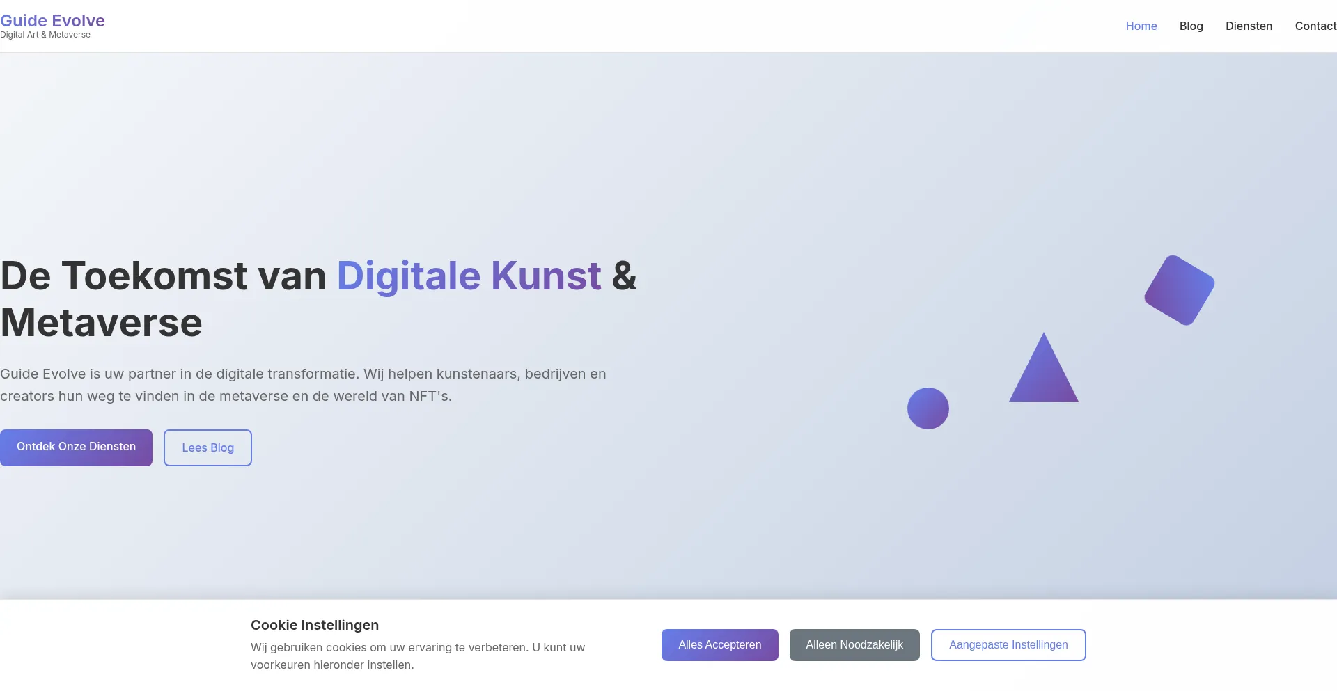 Website screenshot of Guide-evolve.com