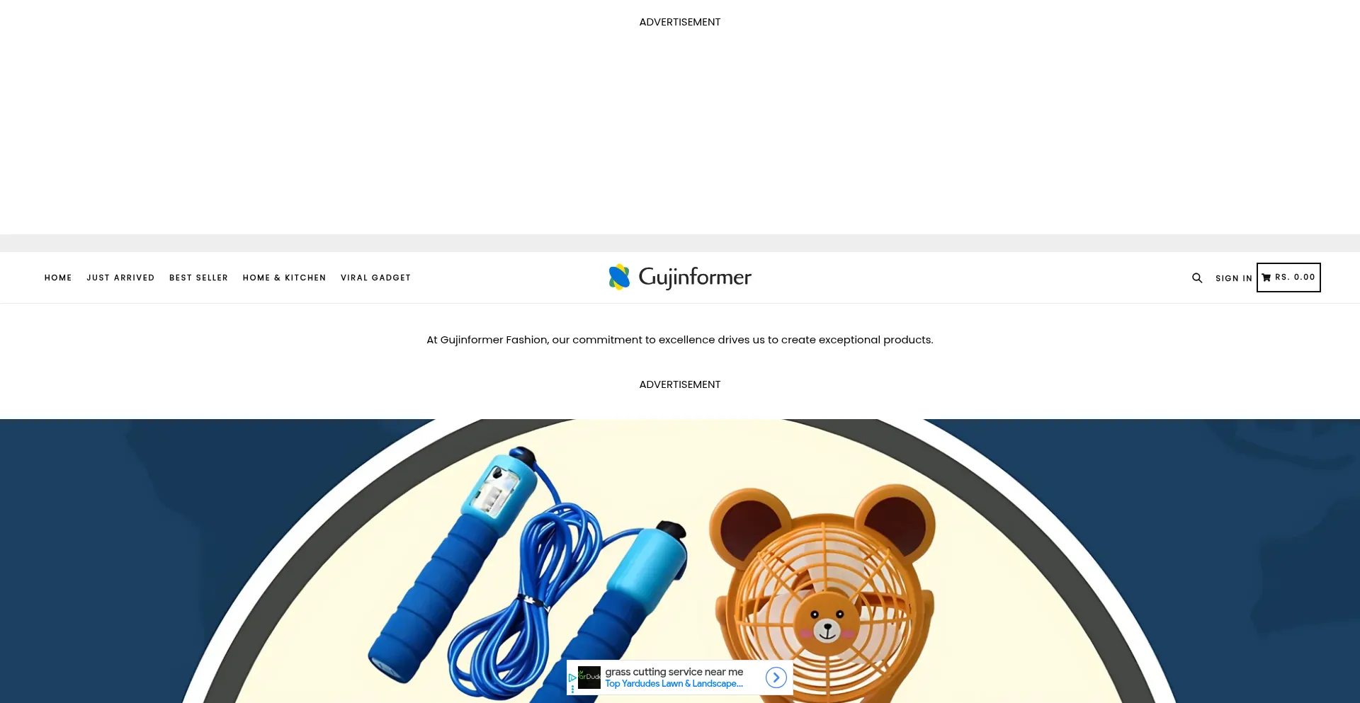 Website screenshot of Gujinformer.com