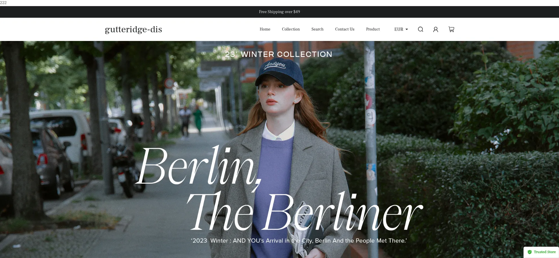 Website screenshot of Gutteridge-dis.shop
