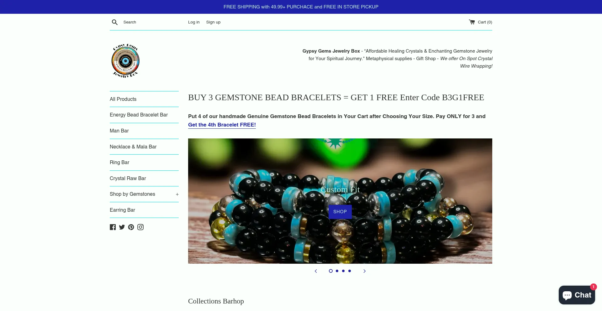 Website screenshot of Gypsygemsjewelrybox.com
