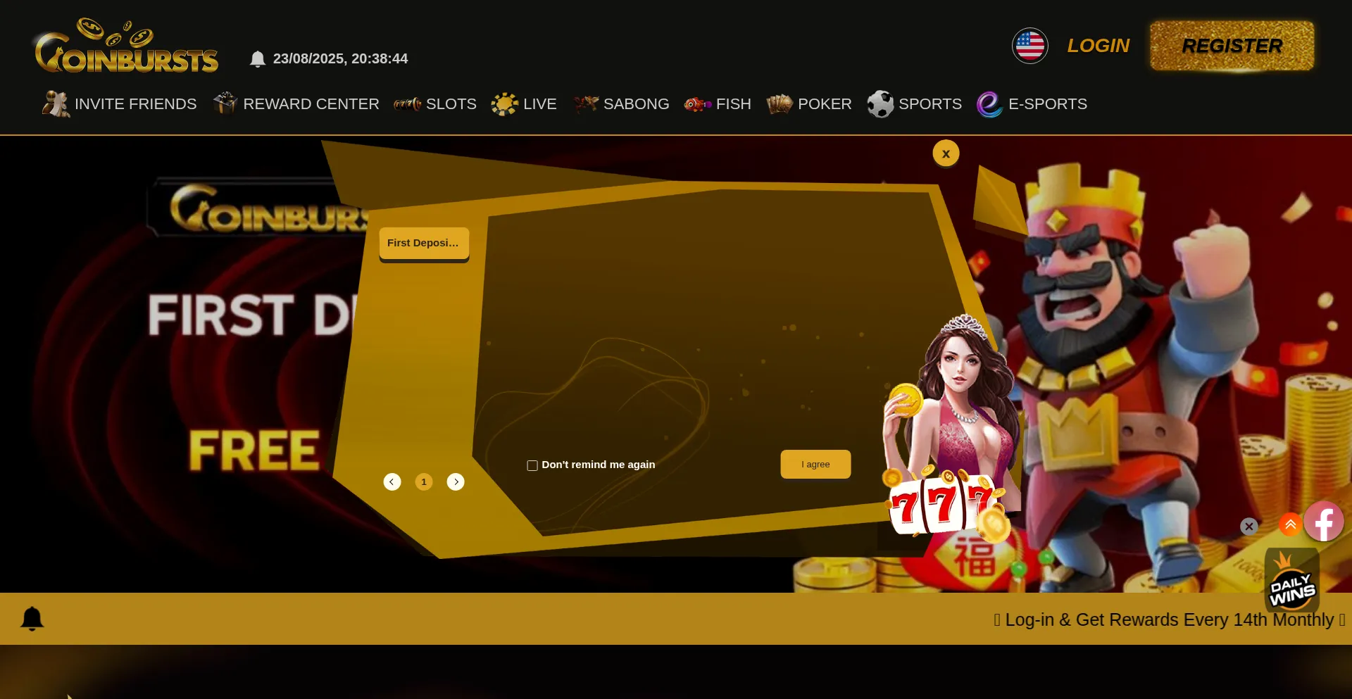 Website screenshot of H5.coinbursts.vip