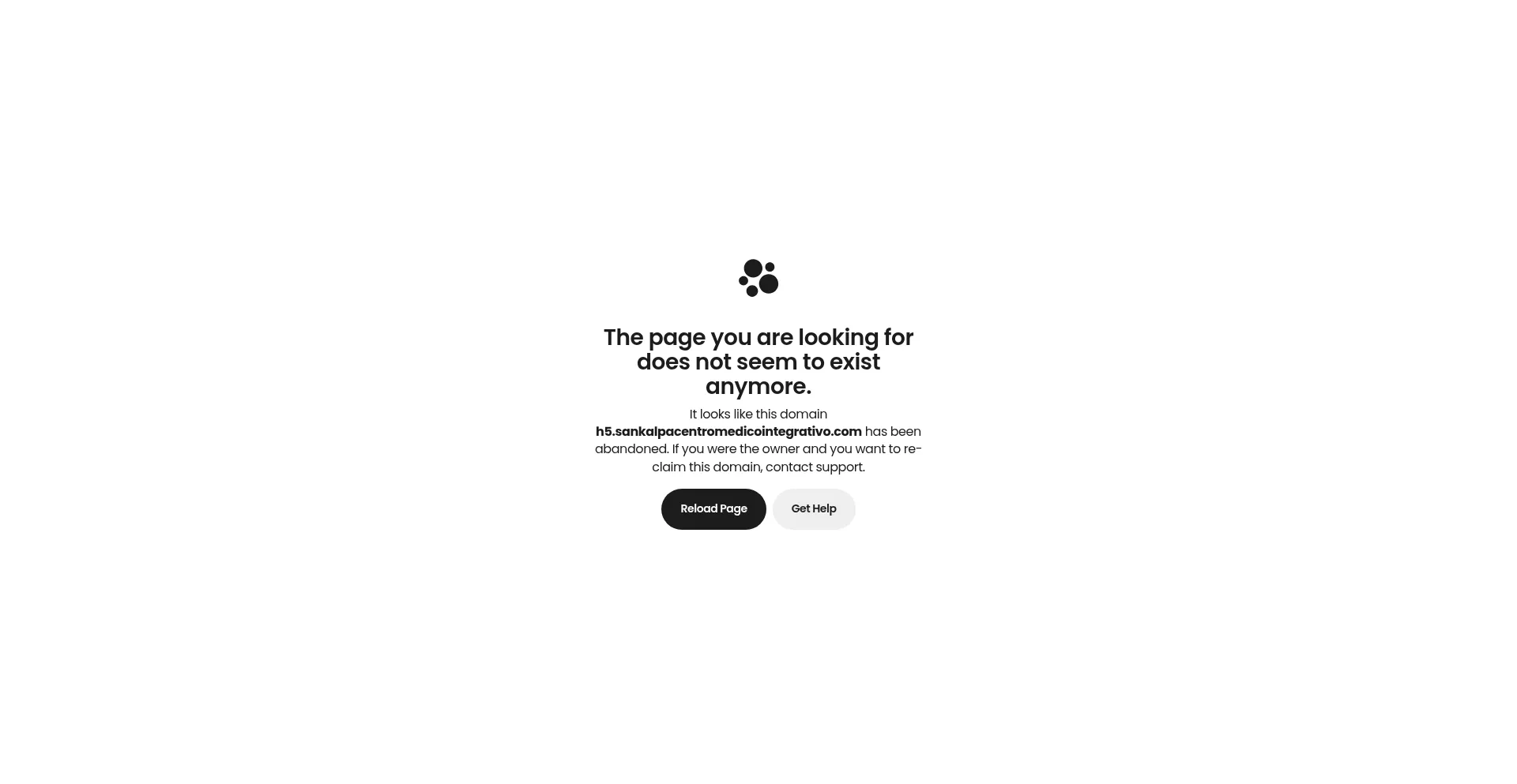 Website screenshot of H5.sankalpacentromedicointegrativo.com