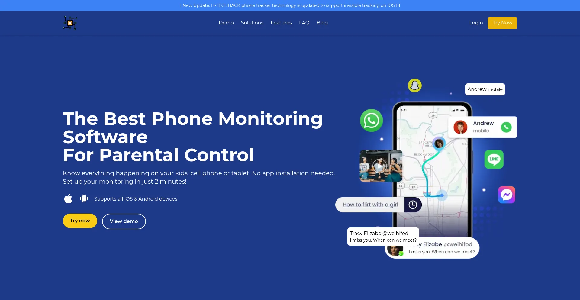 Website screenshot of H-techhack.com