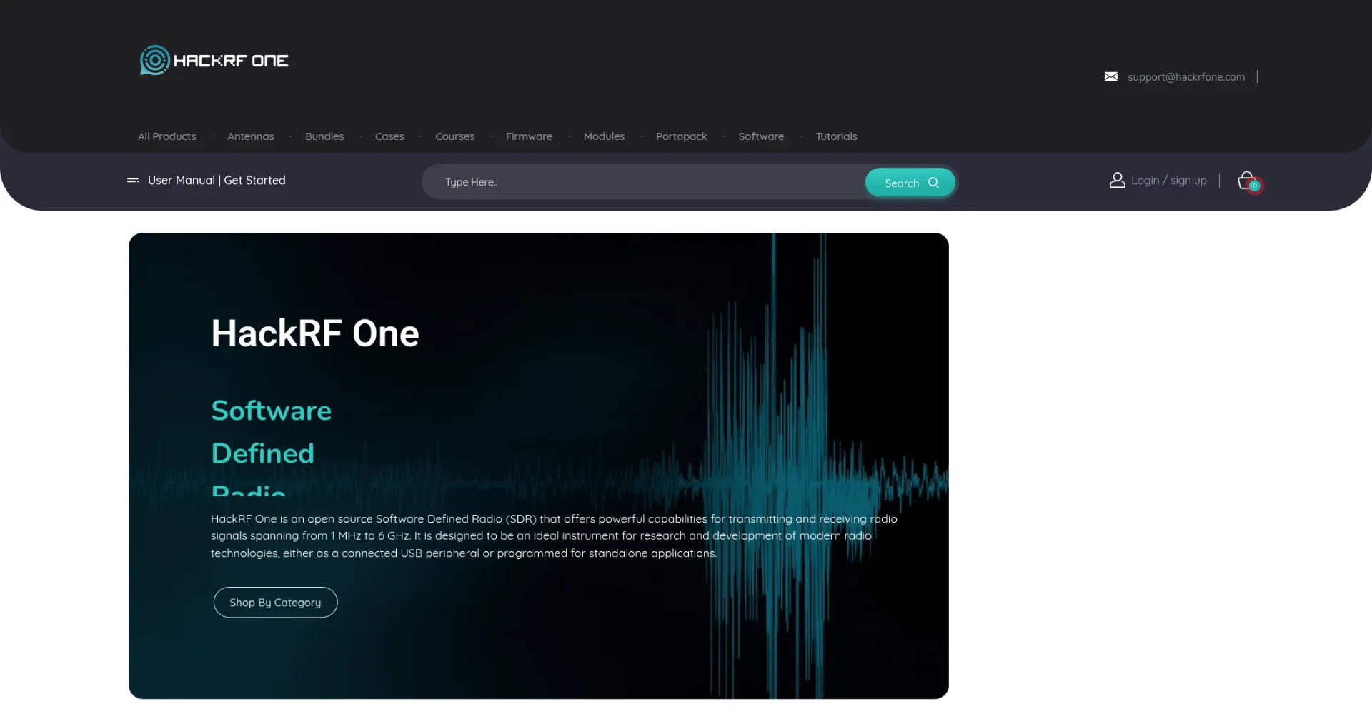Website screenshot of Hackrfone.com