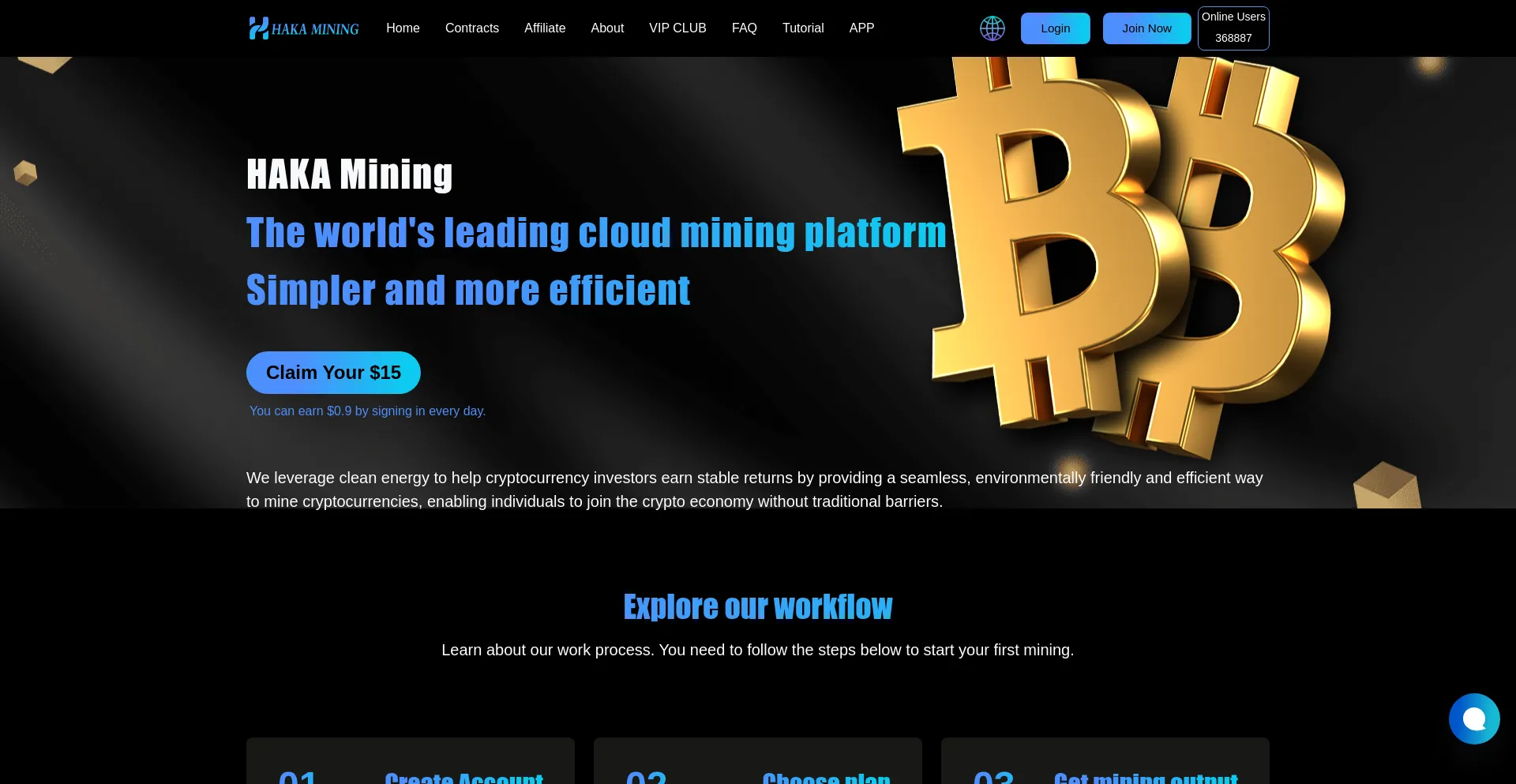 Website screenshot of Hakamining.com