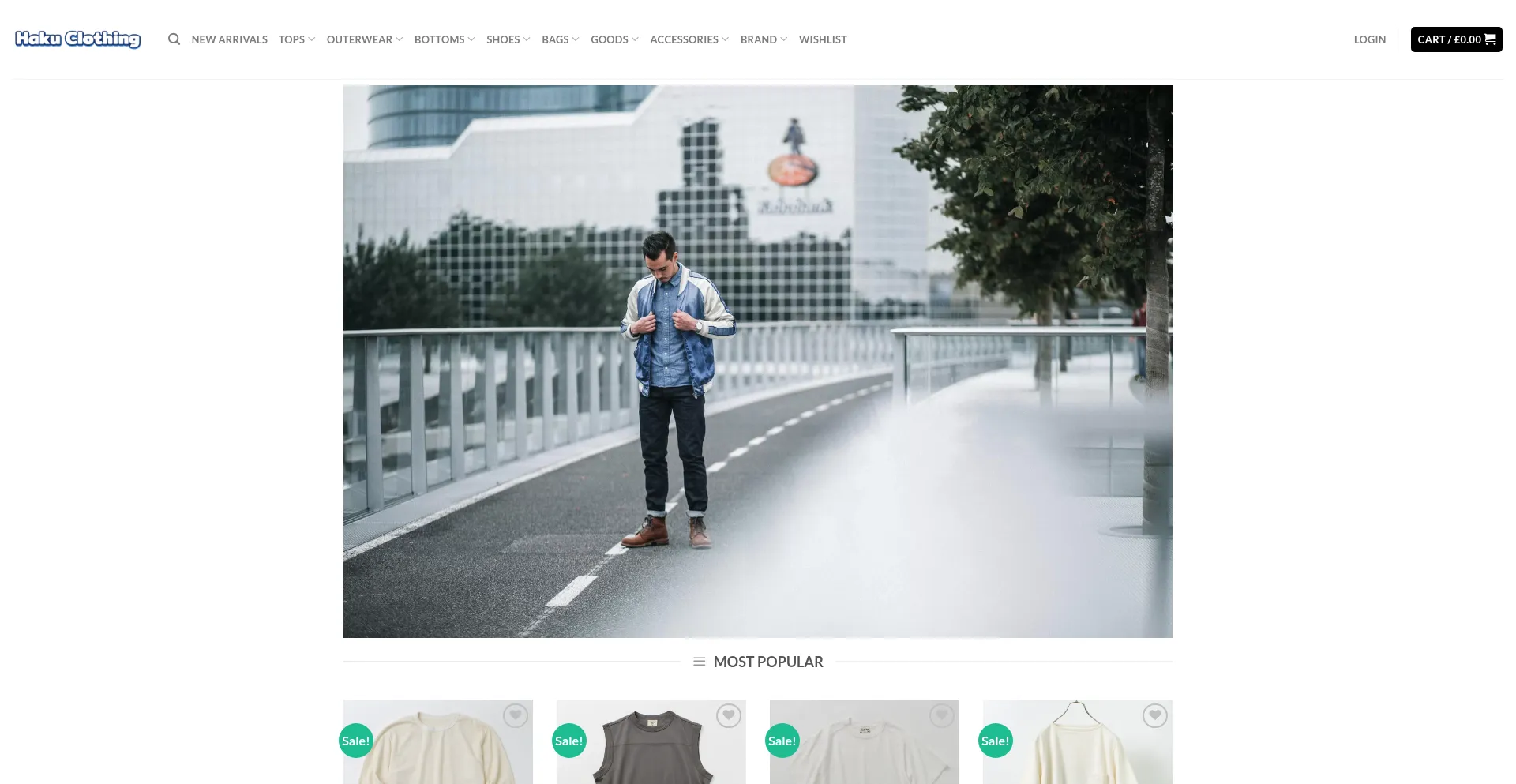 Website screenshot of Hakuapparels.com