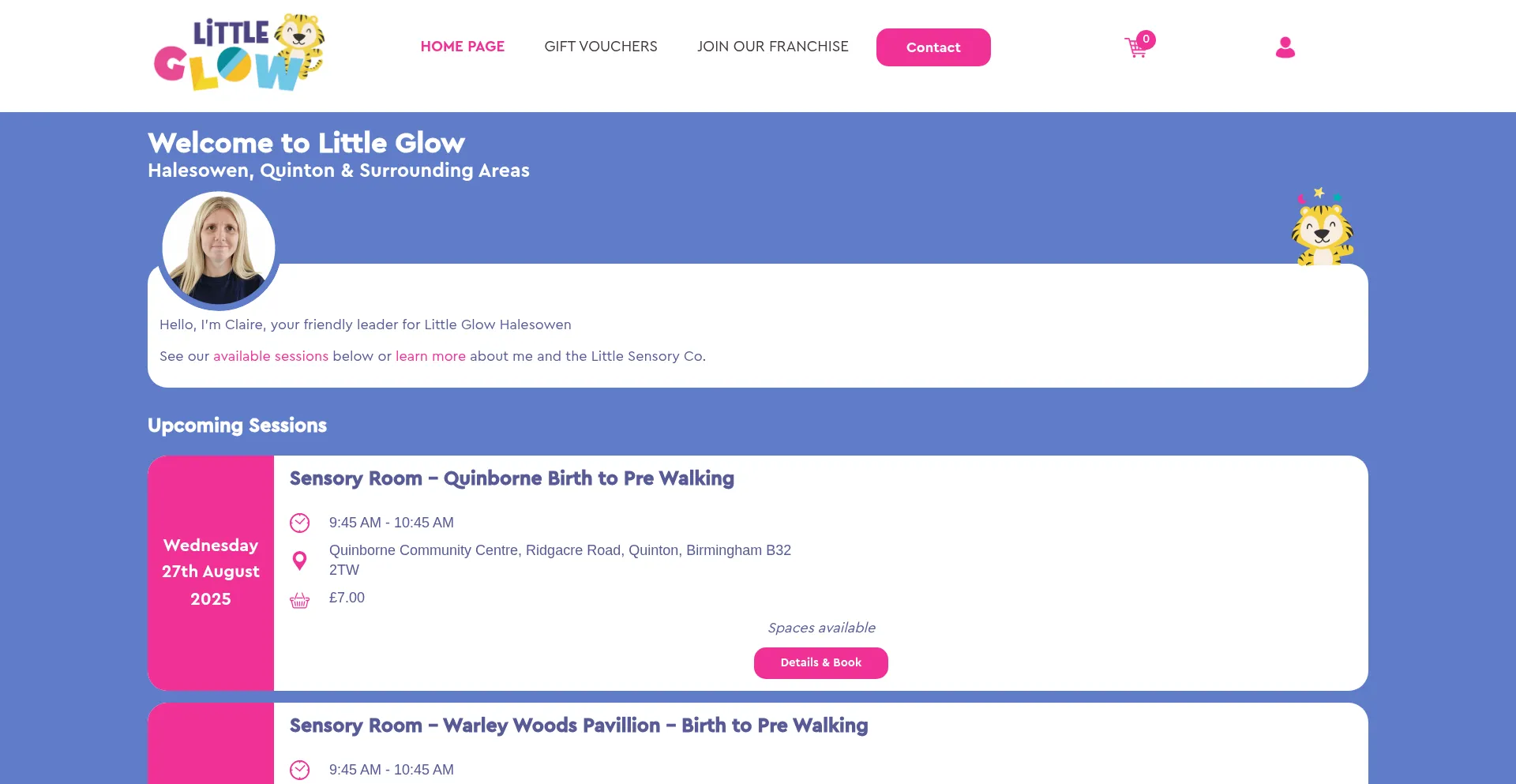 Website screenshot of Halesowen.thelittlesensory.co