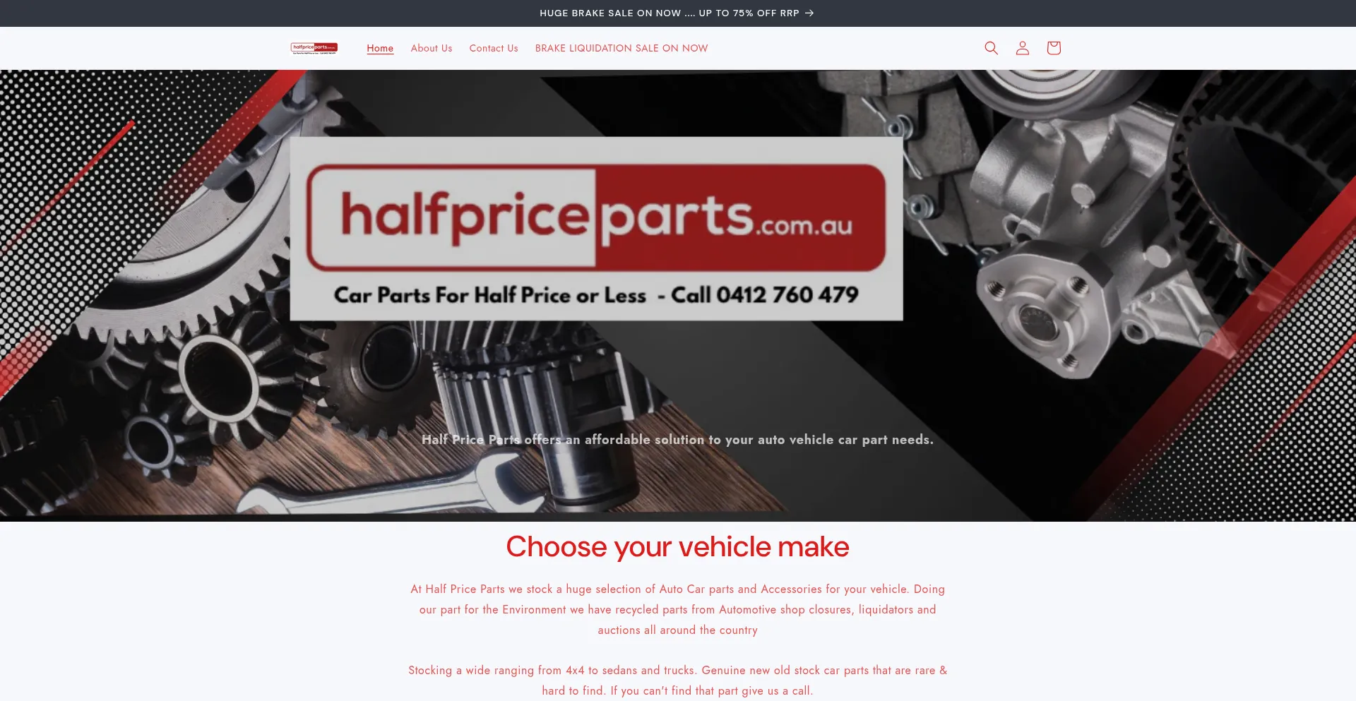 Halfpriceparts.com.au Screenshot