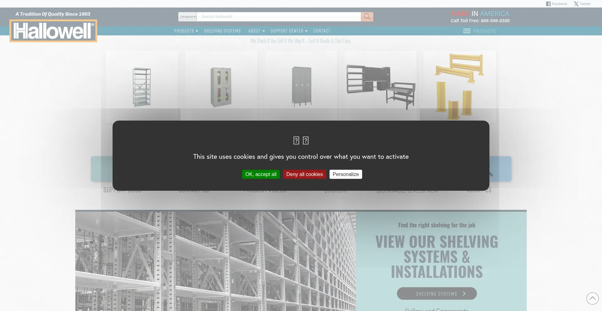 Website screenshot of Hallowell-list.com