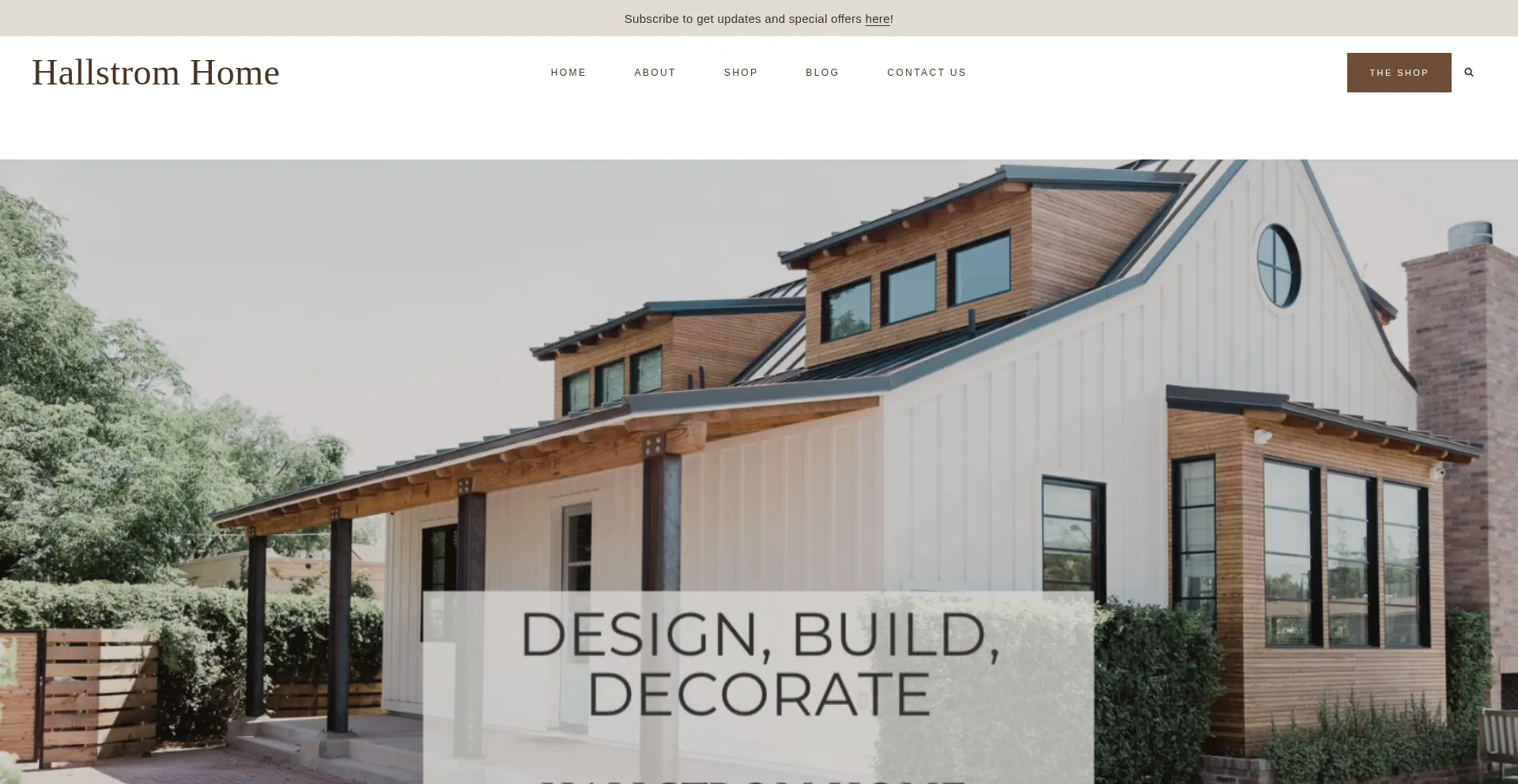 Website screenshot of Hallstromhome.com