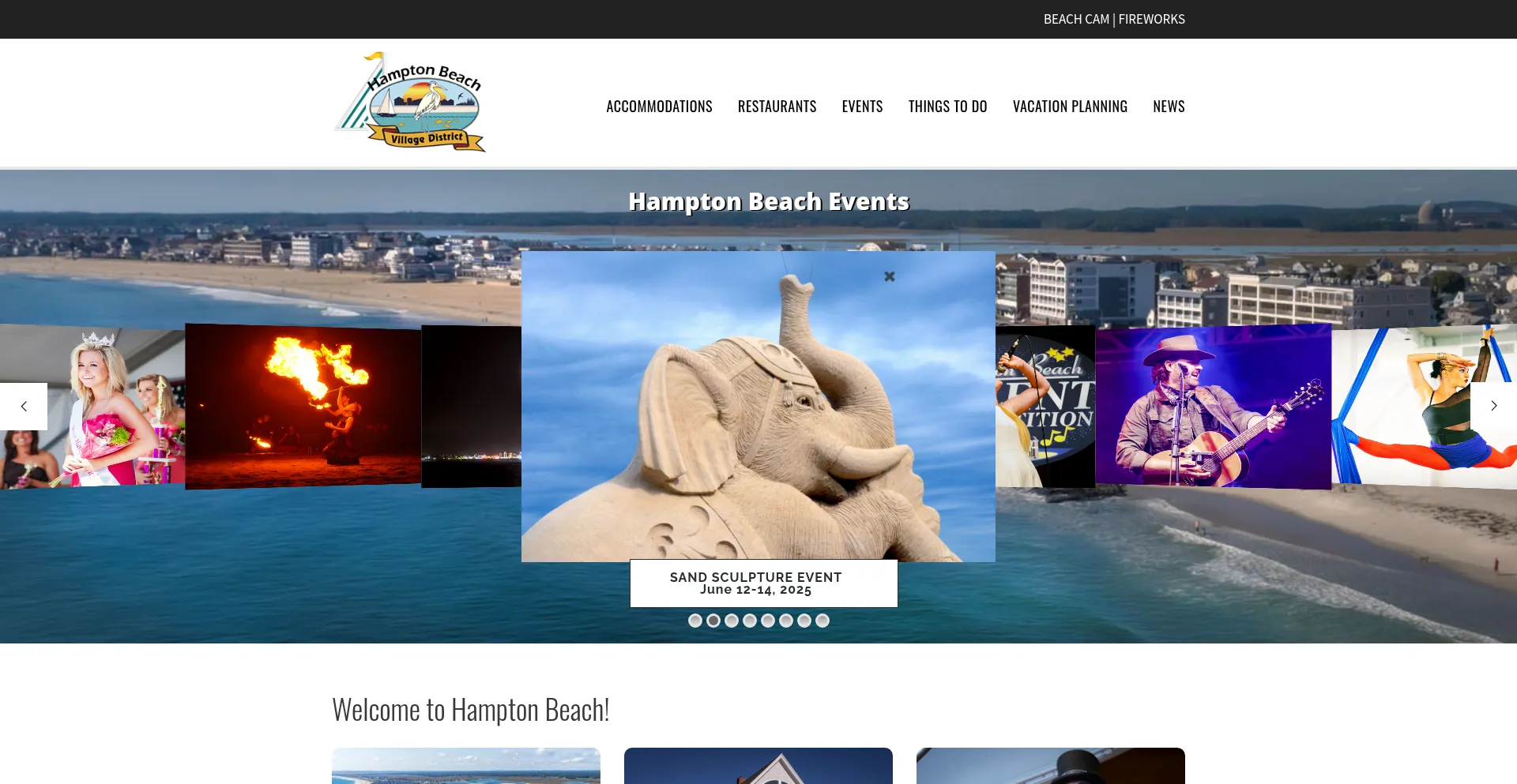 Website screenshot of Hamptonbeach.org