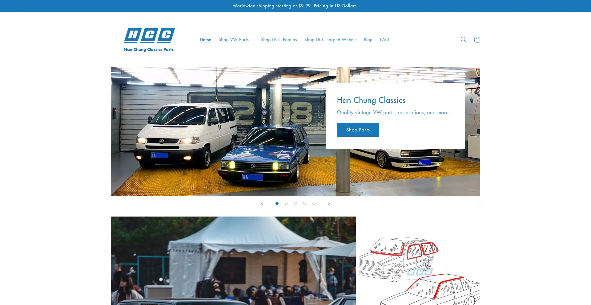 Website screenshot of Hanchungclassics.com