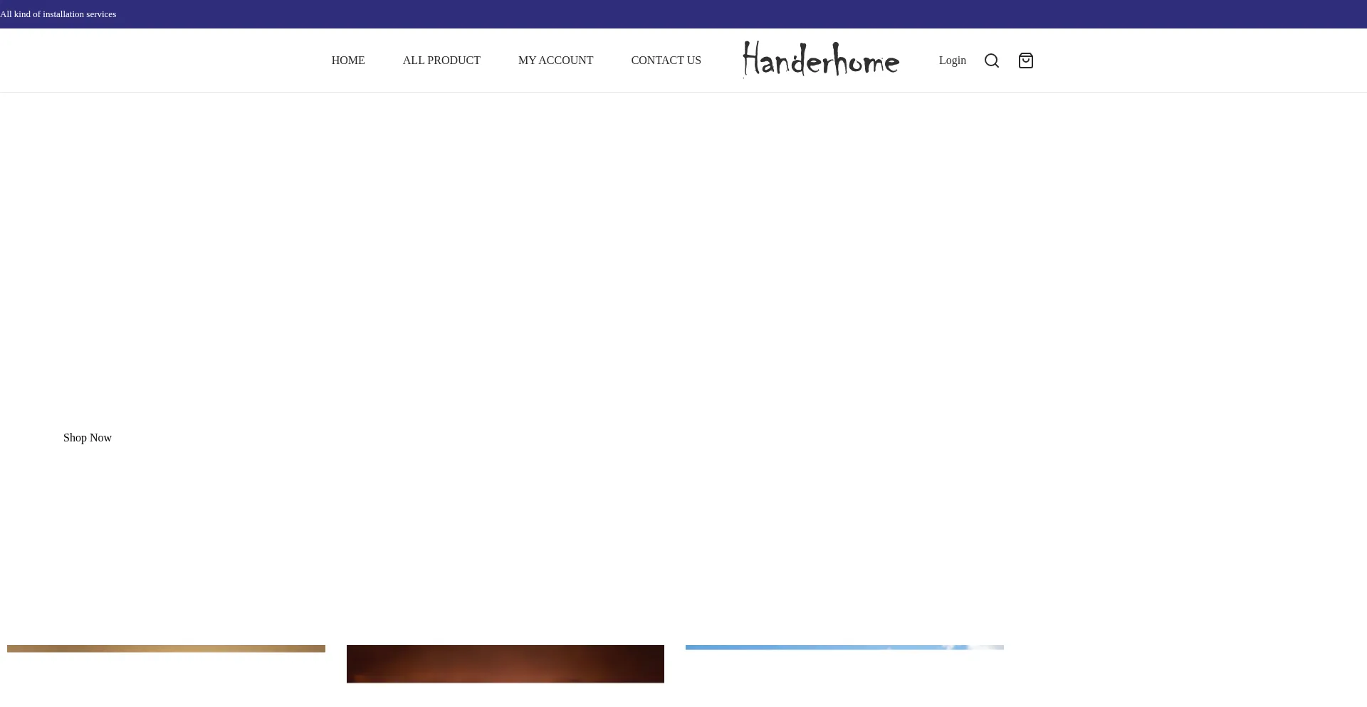 Website screenshot of Handerhometools.com