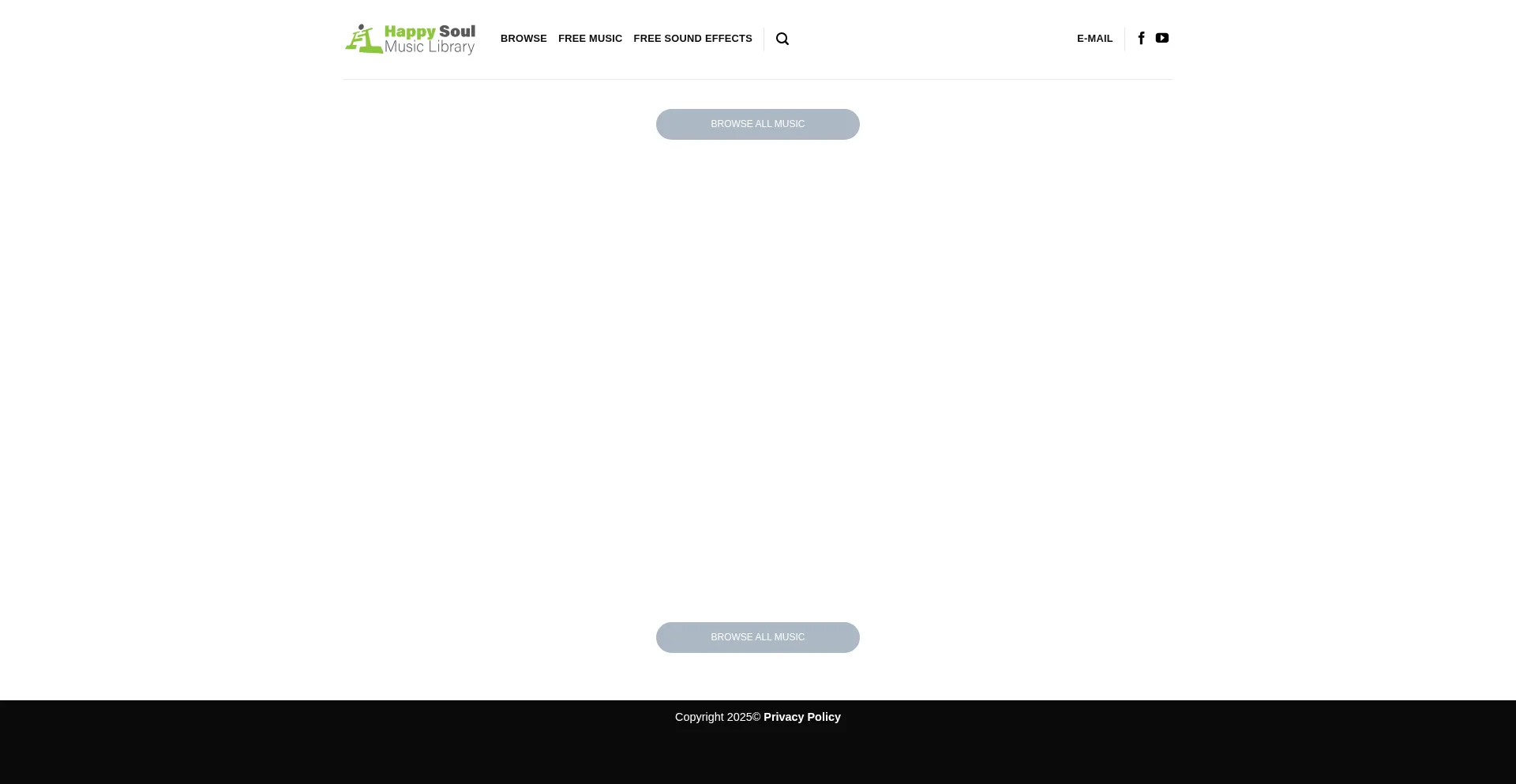 Website screenshot of Happysoulmusic.com