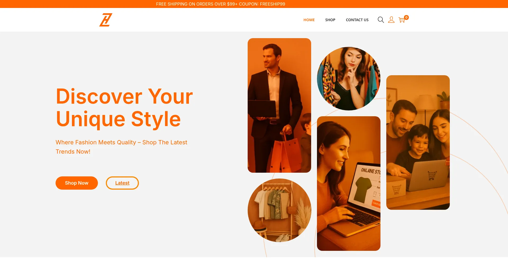 Website screenshot of Happyzoon.com