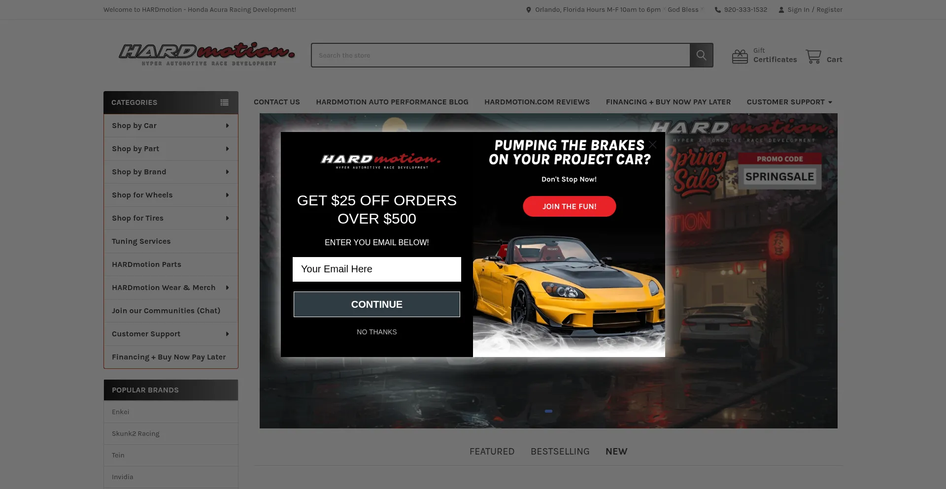 Website screenshot of Hardmotion.com