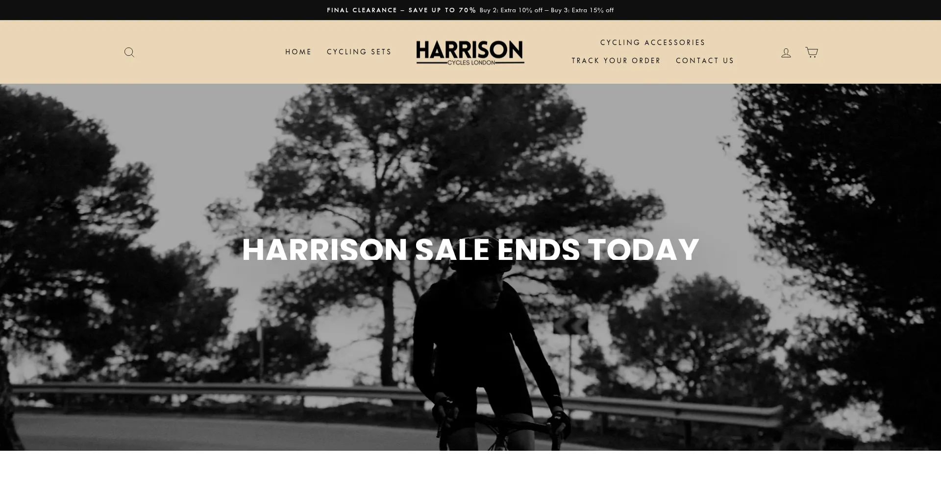 Website screenshot of Harrisoncycles-london.com