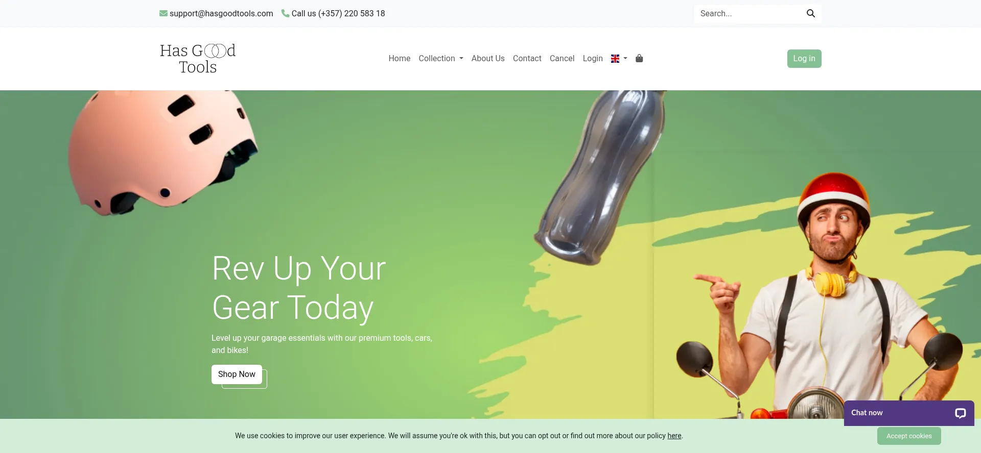 Website screenshot of Hasgoodtools.com