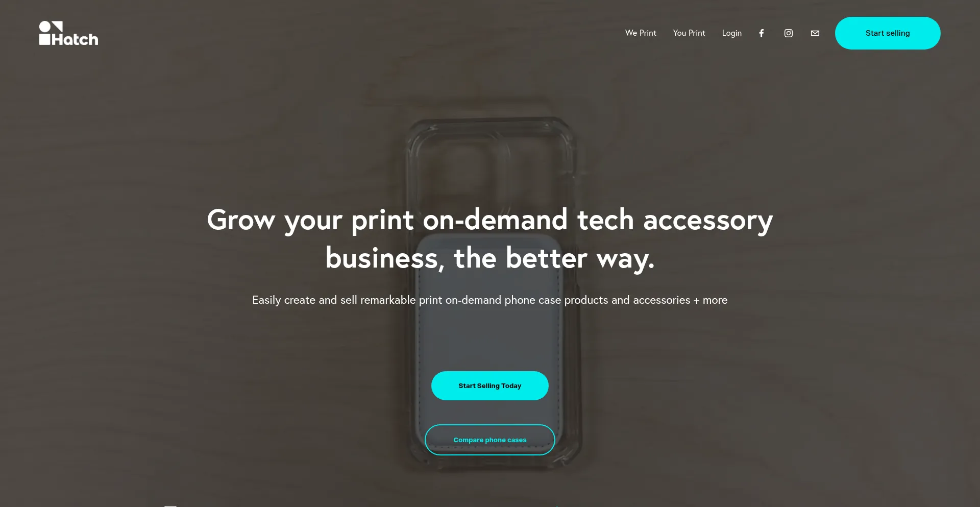 Website screenshot of Hatch.global