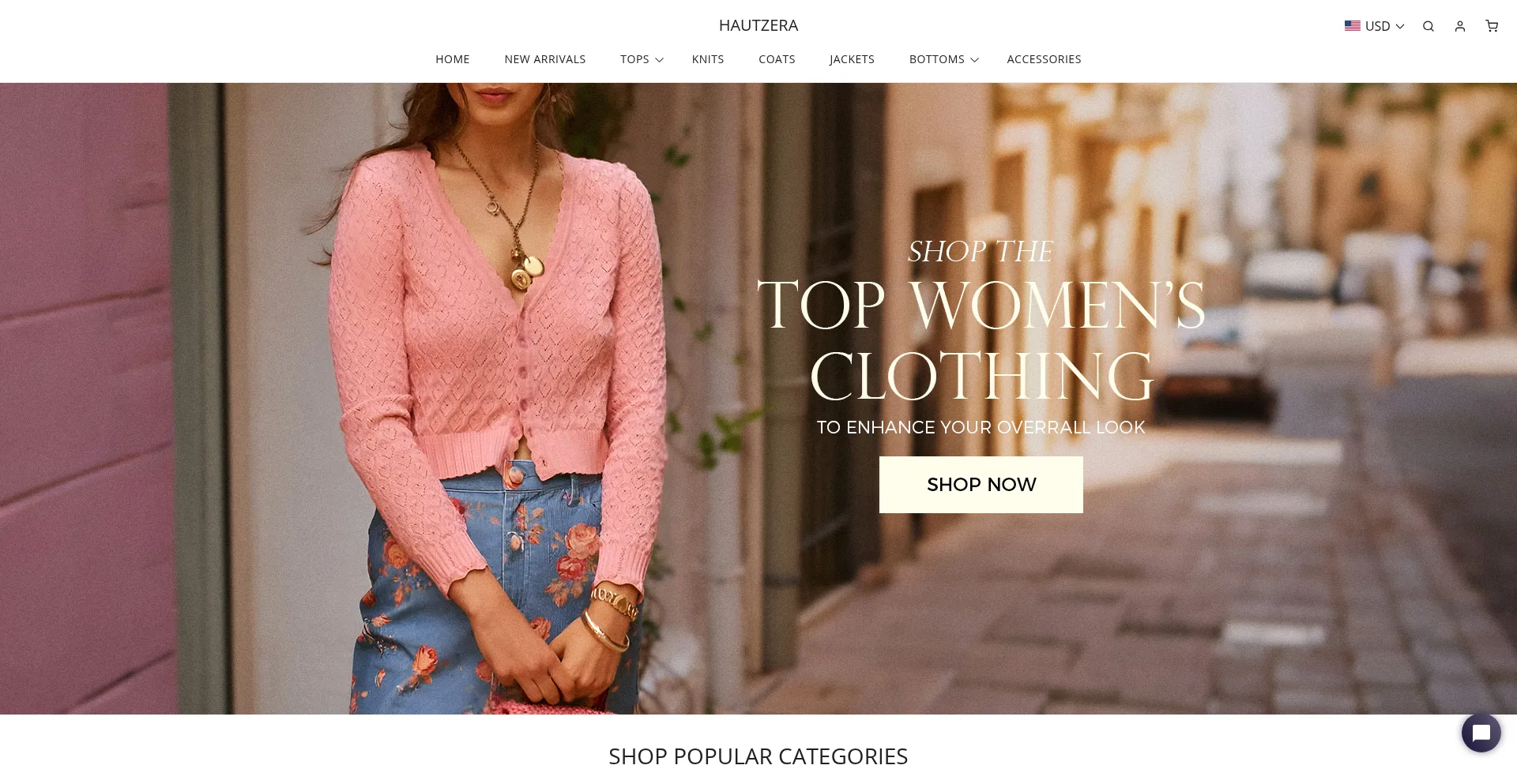 Website screenshot of Hautzera.com