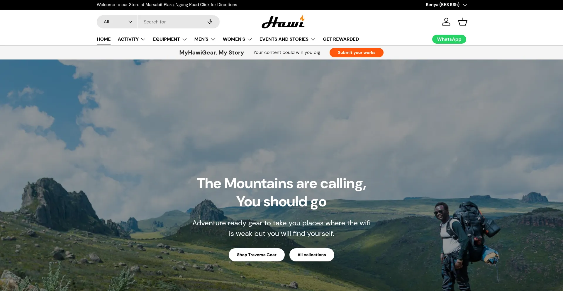 Website screenshot of Hawioutdoors.com