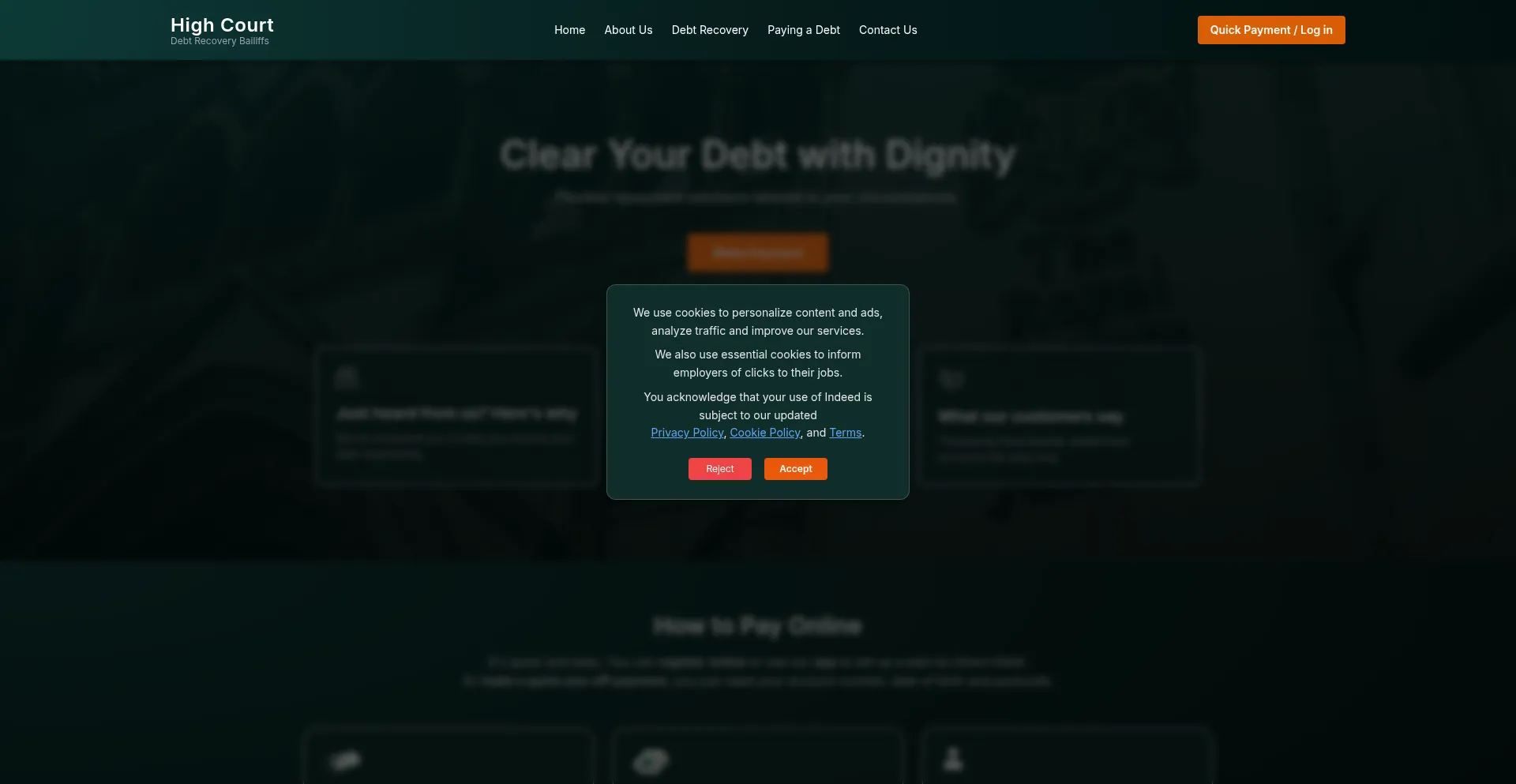 Website screenshot of Hcdrb-group.org