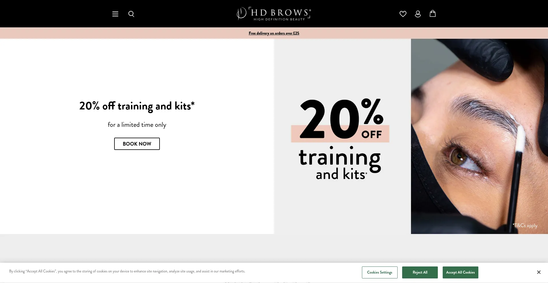 Website screenshot of Hdbrows.com