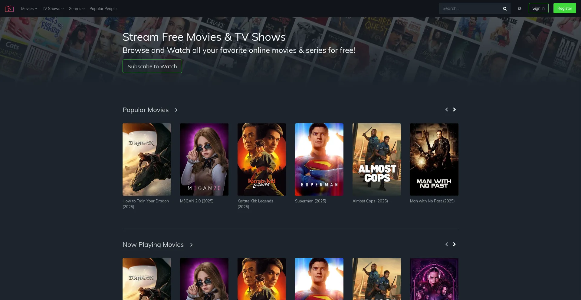 Website screenshot of Hdmoviestube.site