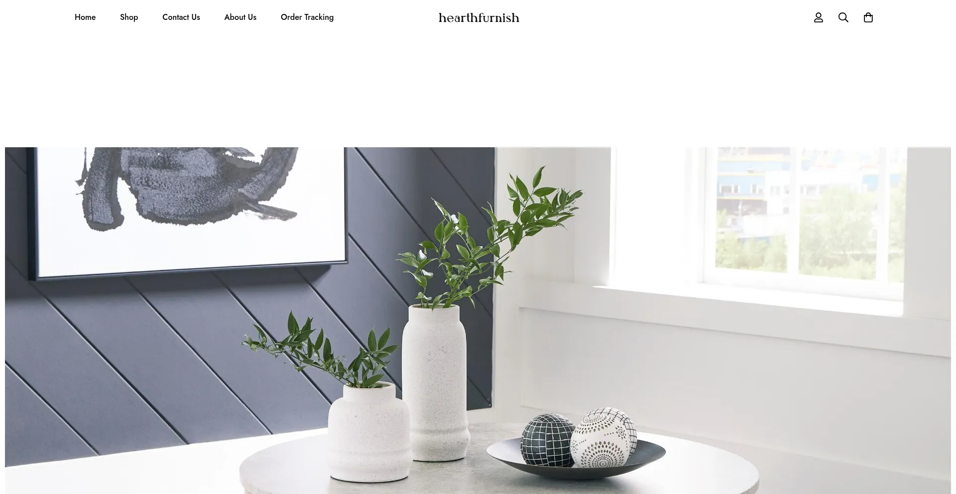 Website screenshot of Hearthfurnish.com